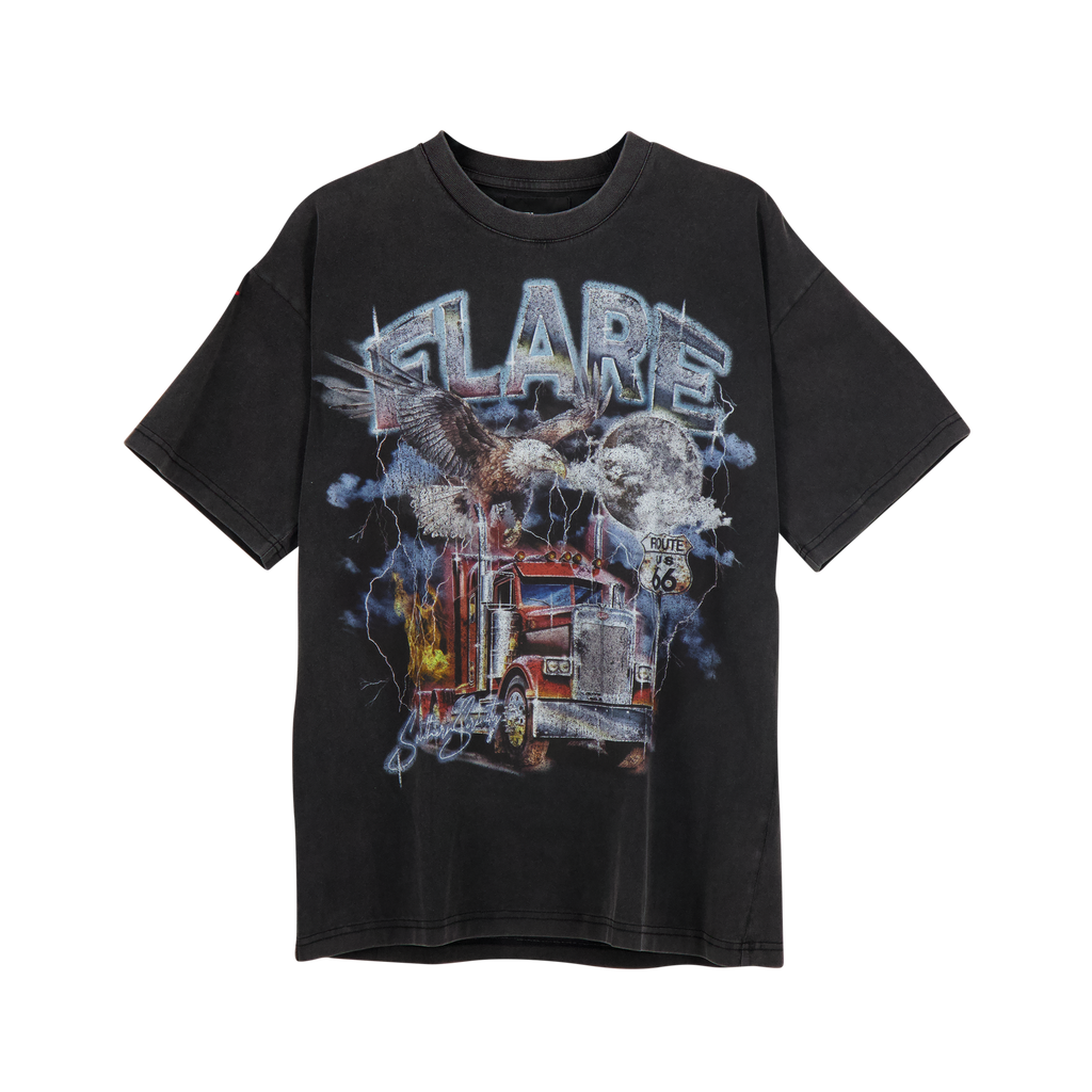 Flare T-Shirt - Long Haul - Black