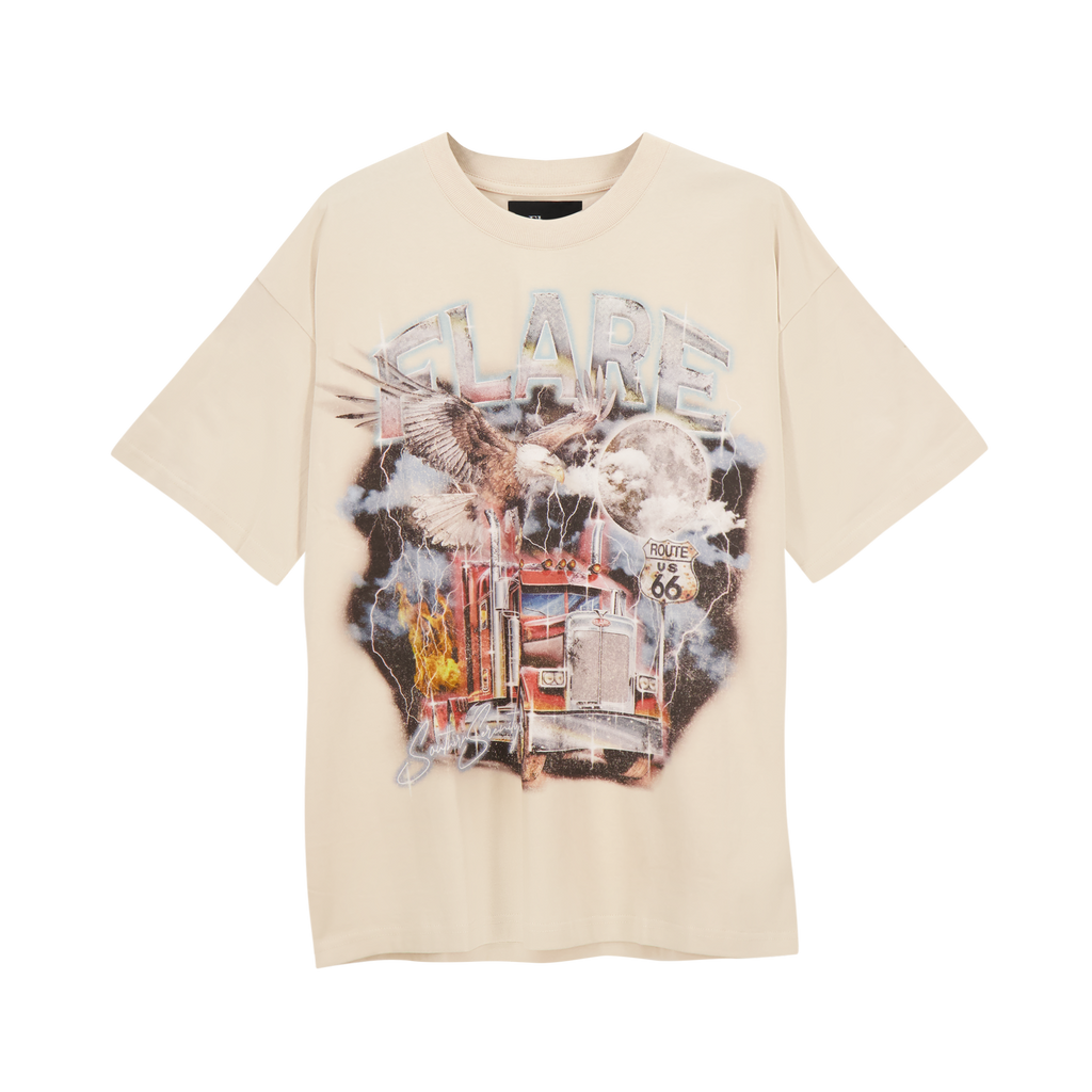 Flare T-Shirt - Long Haul - Cement