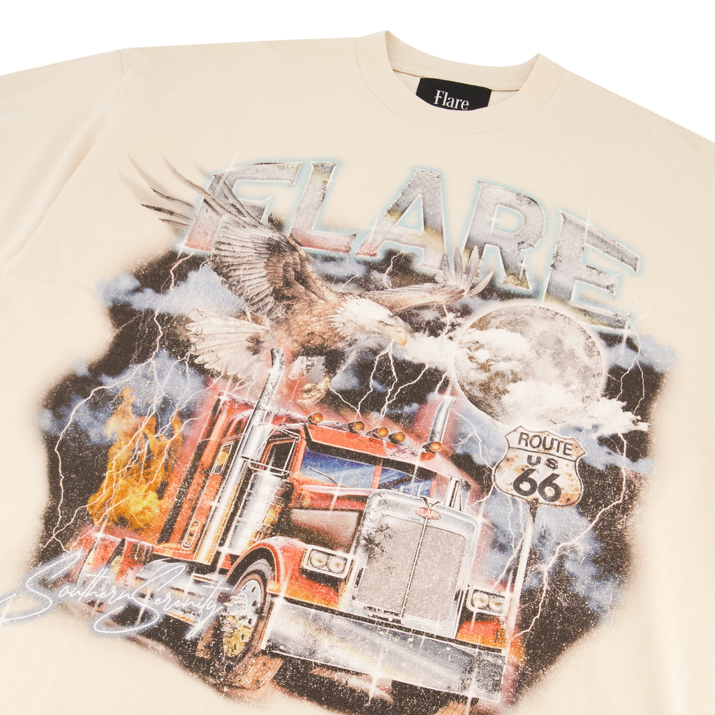 Flare T-Shirt - Long Haul - Cement