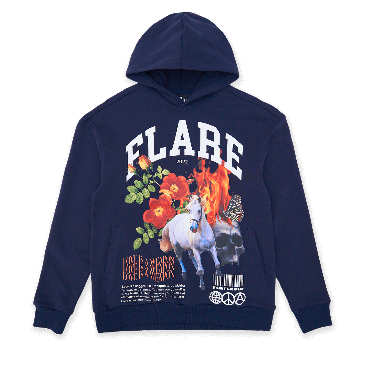 Flare Hoodie - Love Is A Weapon Pullover