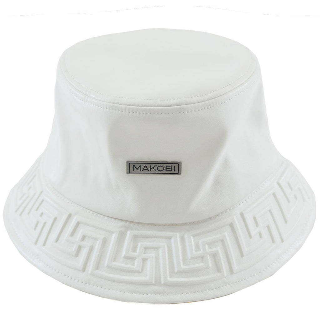 Makobi Hat - M007 Romano Vegan L. Bucket - White