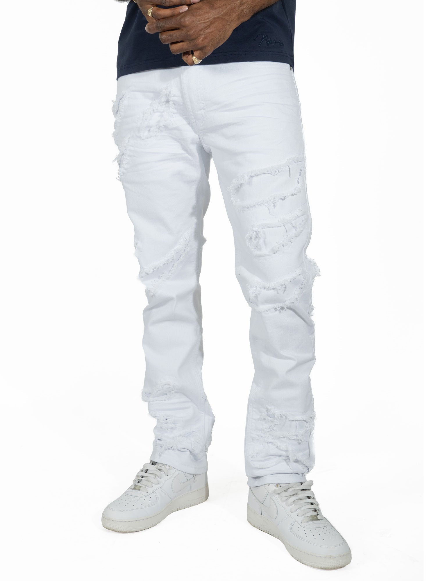 Makobi Jeans - Sorrento Jeans - White -  M1922