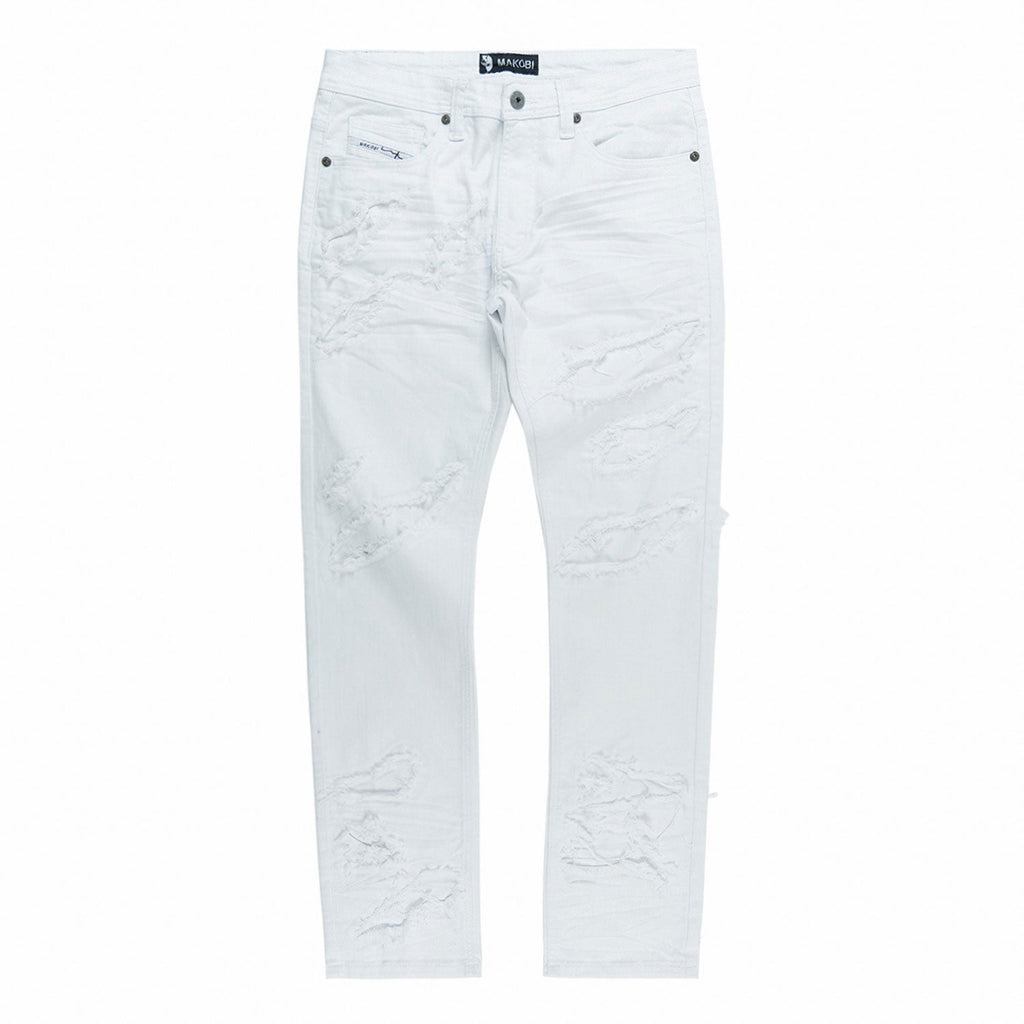 Makobi Jeans - Sorrento Jeans - White -  M1922