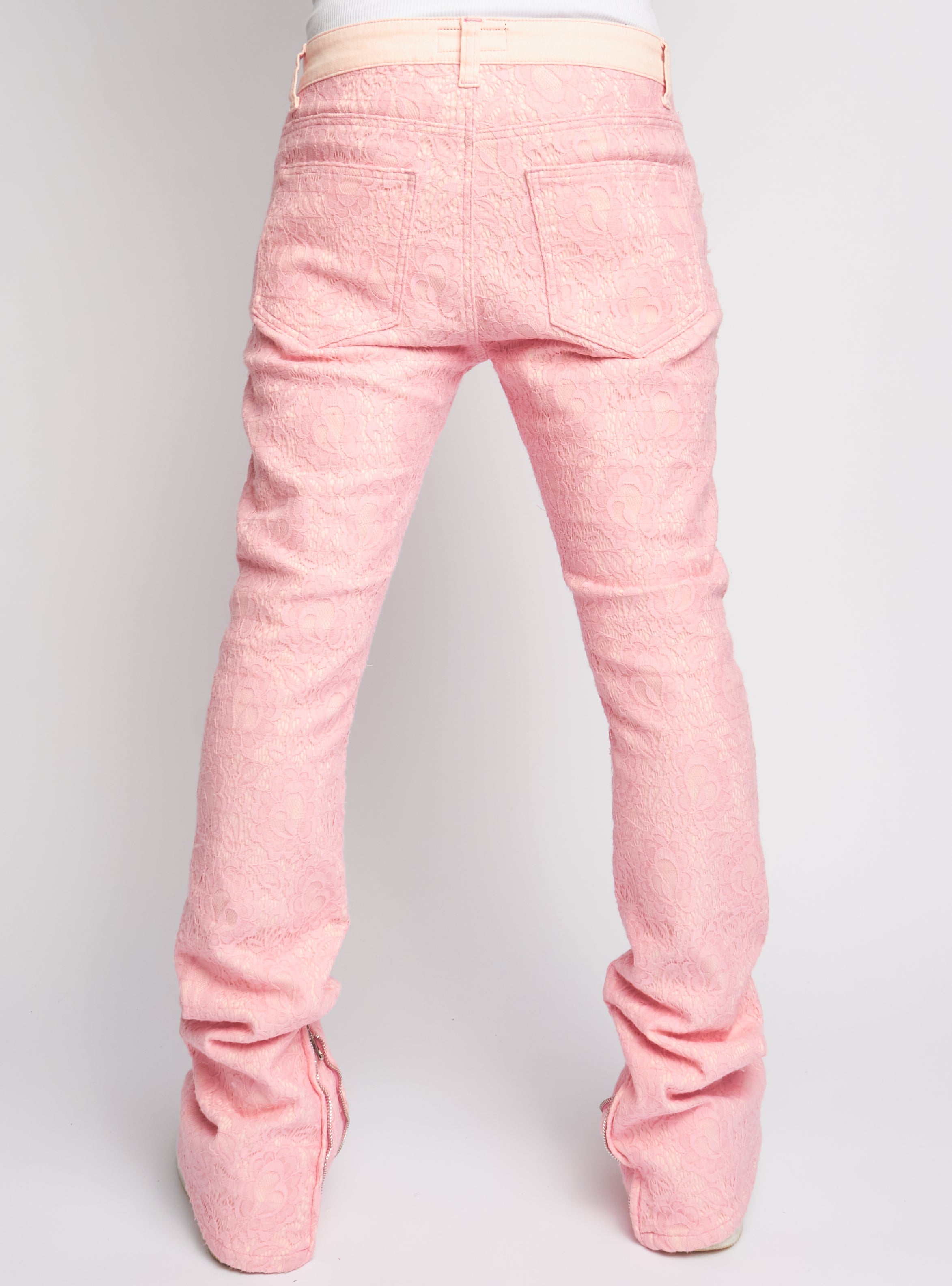 Politics Jeans - Baldwin - Pink  - Stacked Applique Denim  - 501