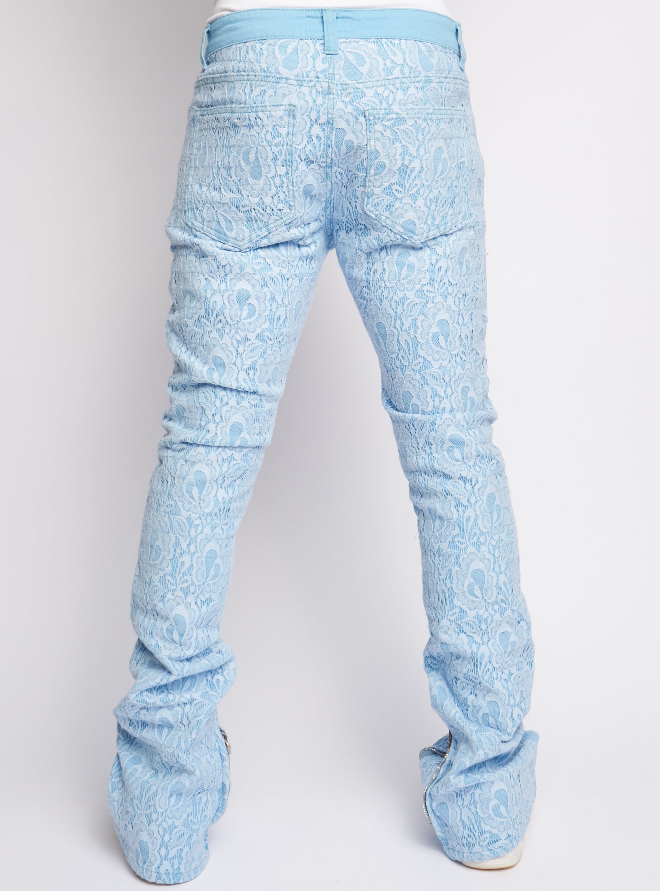 Politics Jeans - Baldwin - Baby Blue - Stacked Applique Denim  - 502