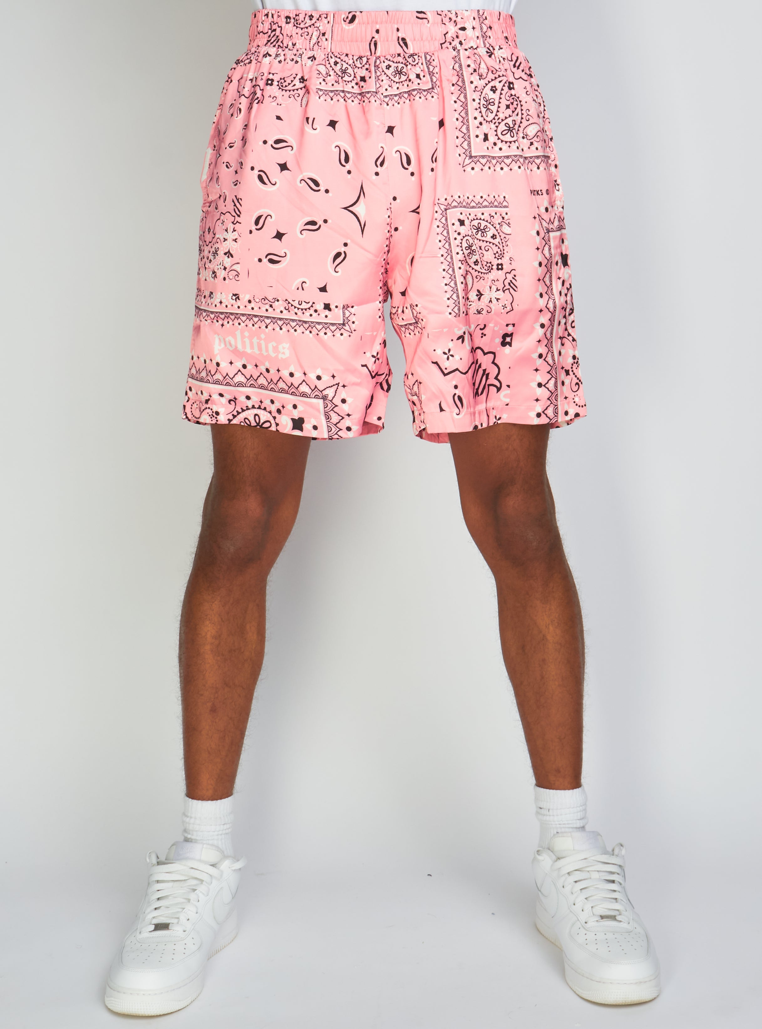 Politics Shorts - Pink Bandana  - Hughes622