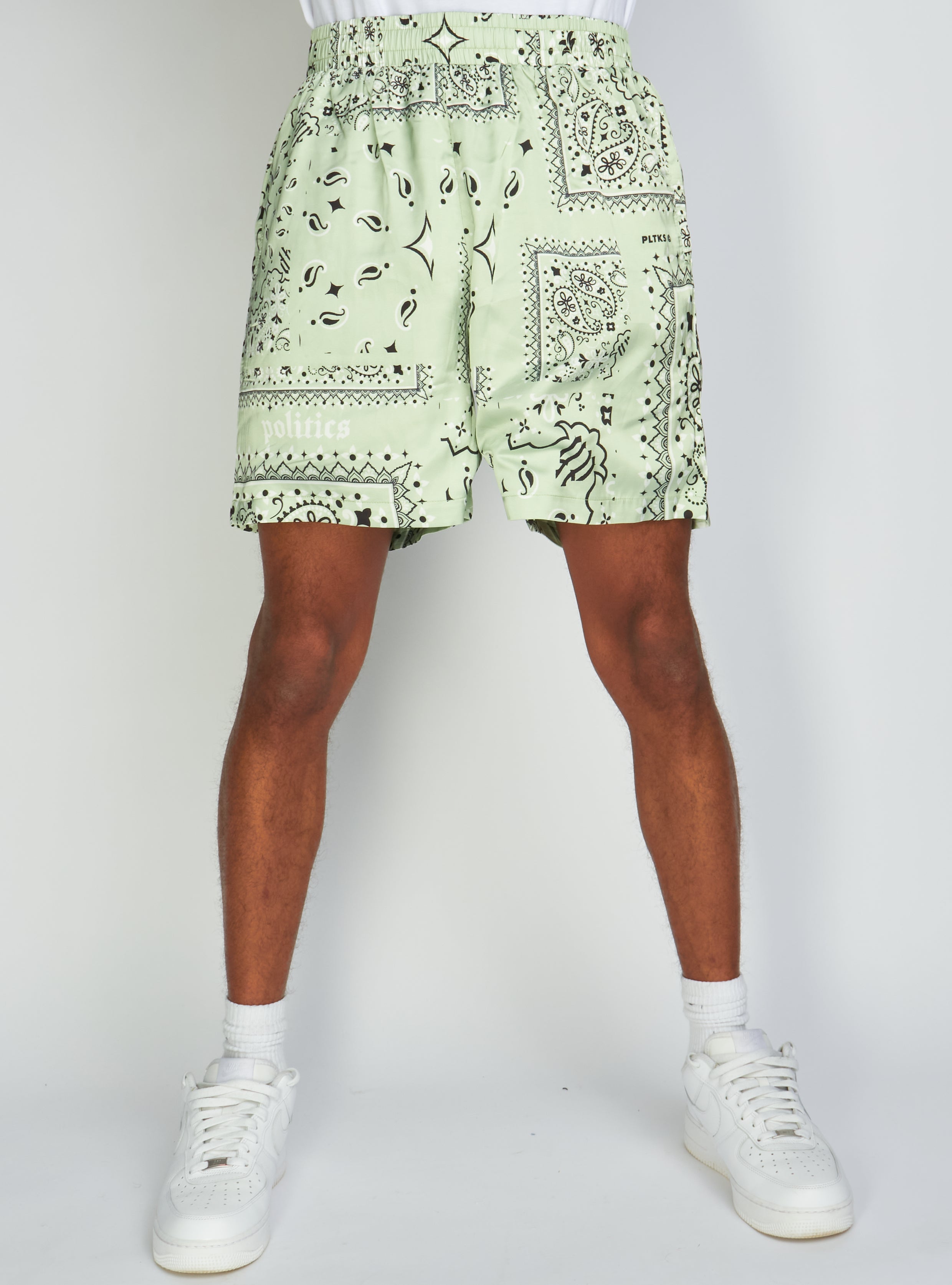 Politics Shorts - Mint Bandana  - Hughes624