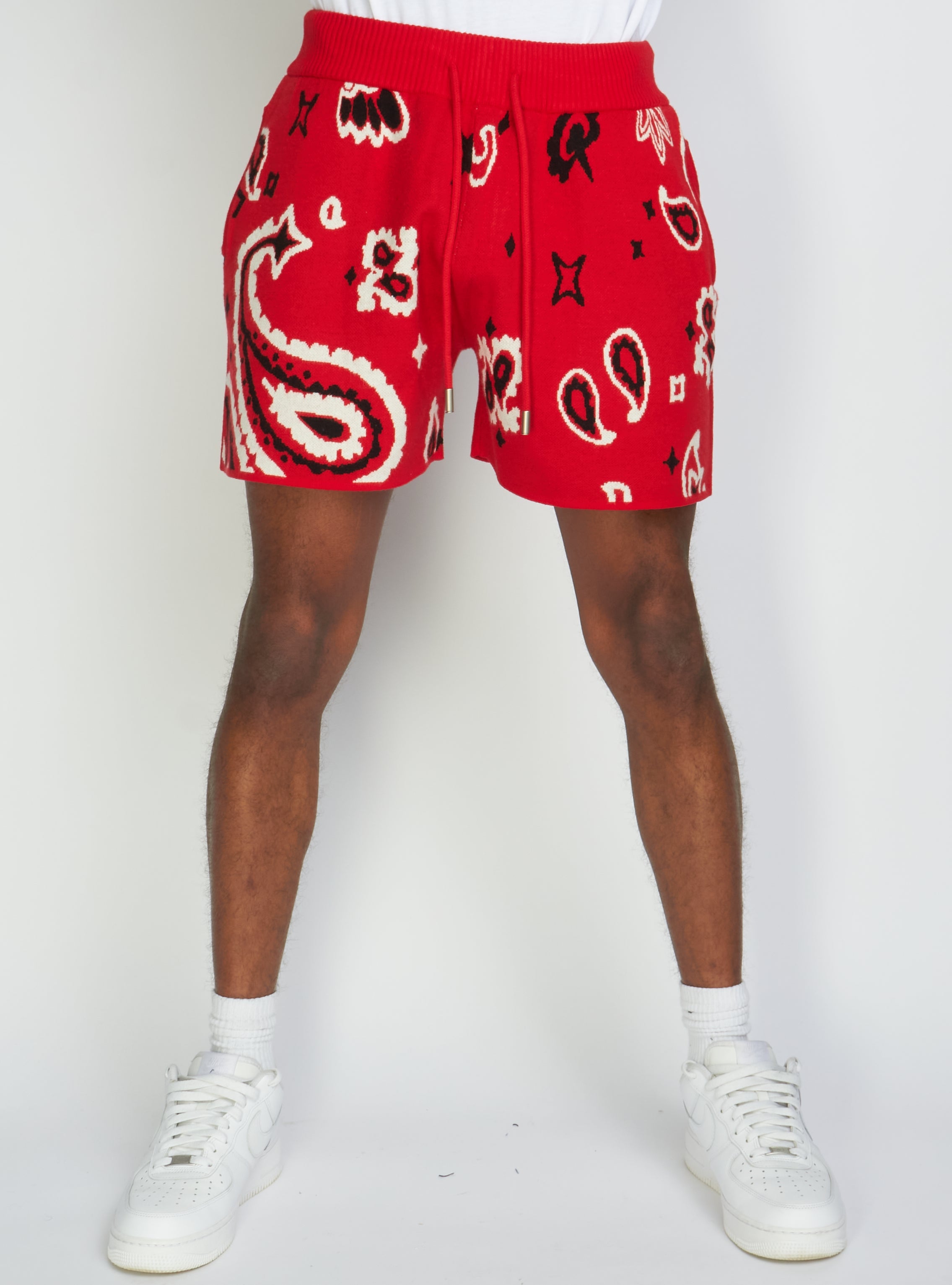 Politics Shorts - Knit - Red - PAIS375