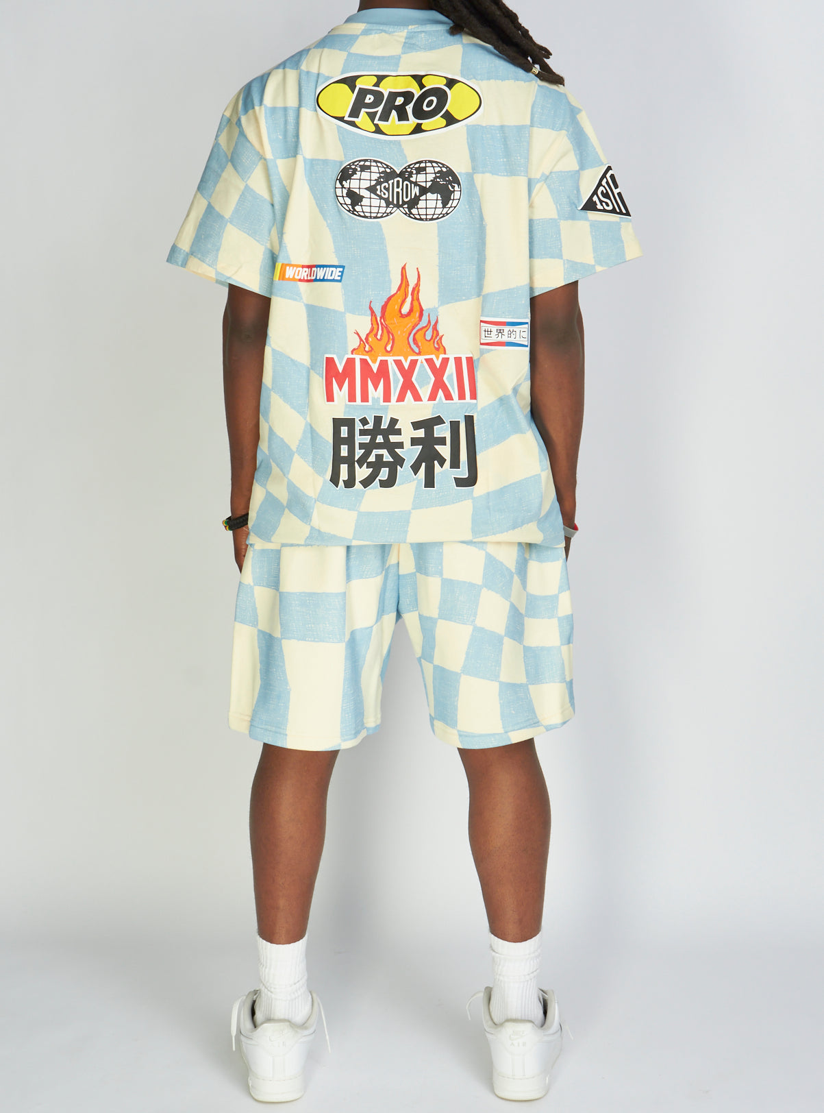 First Row Short Set - Brand Reimagined Classic - Sky Blue - FRT2046