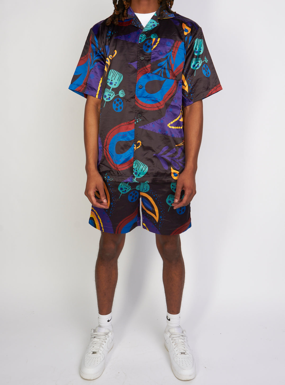 Original Fables Satin Short Set - Crazy Cool - Black - WN419