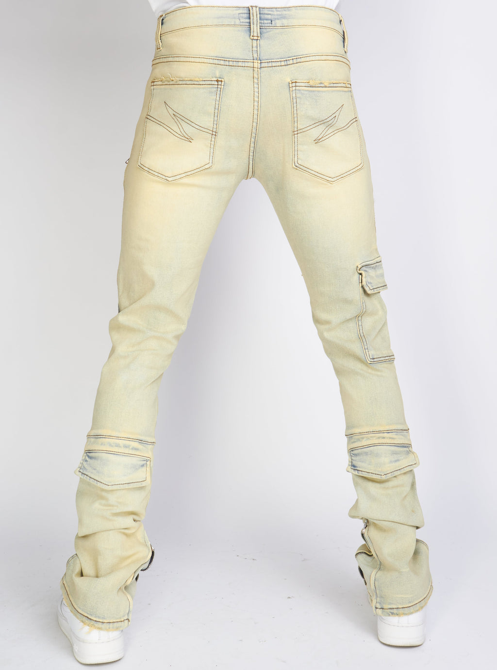 Politics Jeans - Murphy - Light Sand Blast - Skinny Stacked Cargo Zip Flare - 511
