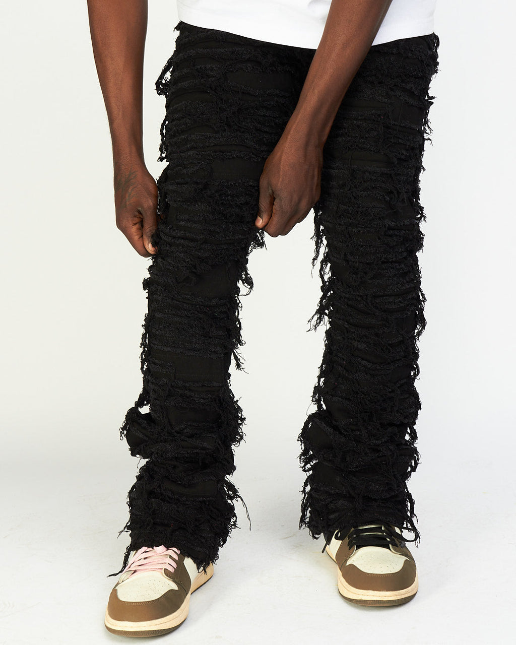 Politics Jeans - Thrashed Distressed Denim  - Black - Debris 508