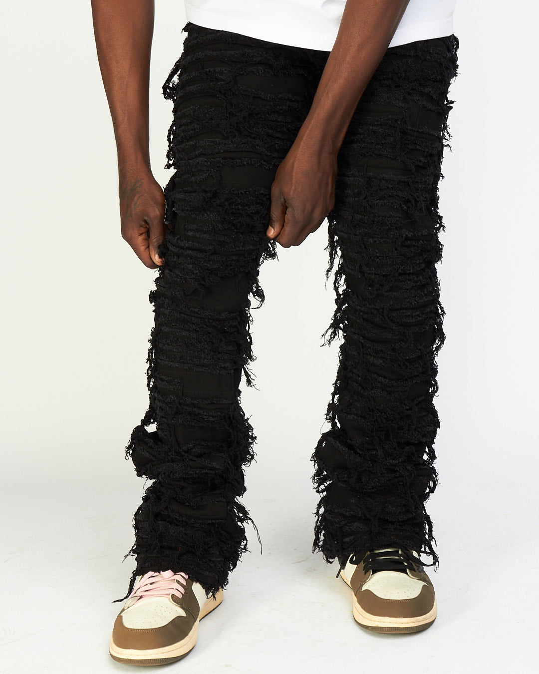 Politics Jeans - Thrashed Distressed Denim  - Black - Debris 508