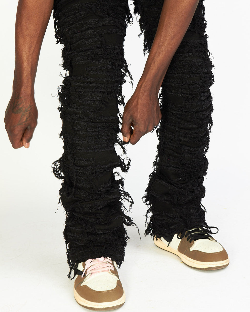 Politics Jeans - Thrashed Distressed Denim  - Black - Debris 508