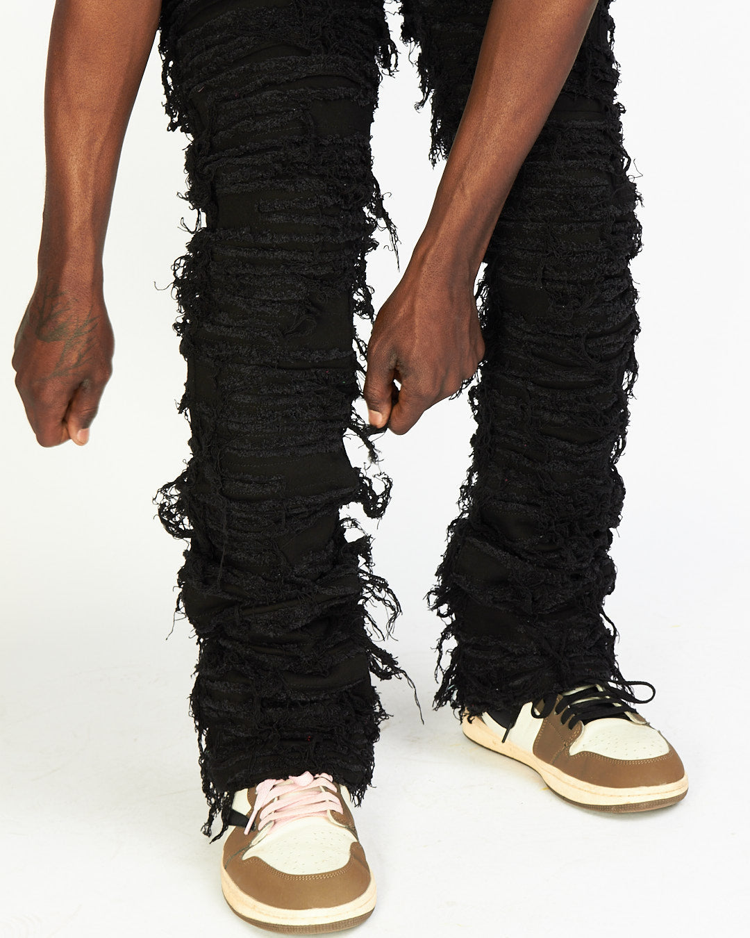 Politics Jeans - Thrashed Distressed Denim  - Black - Debris 508