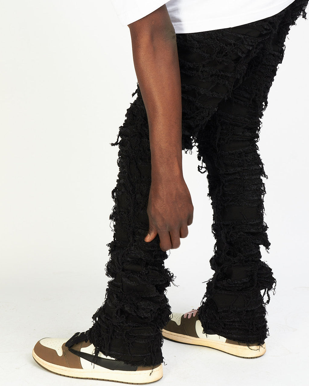 Politics Jeans - Thrashed Distressed Denim  - Black - Debris 508