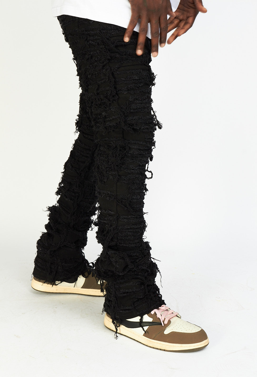 Politics Jeans - Thrashed Distressed Denim  - Black - Debris 508