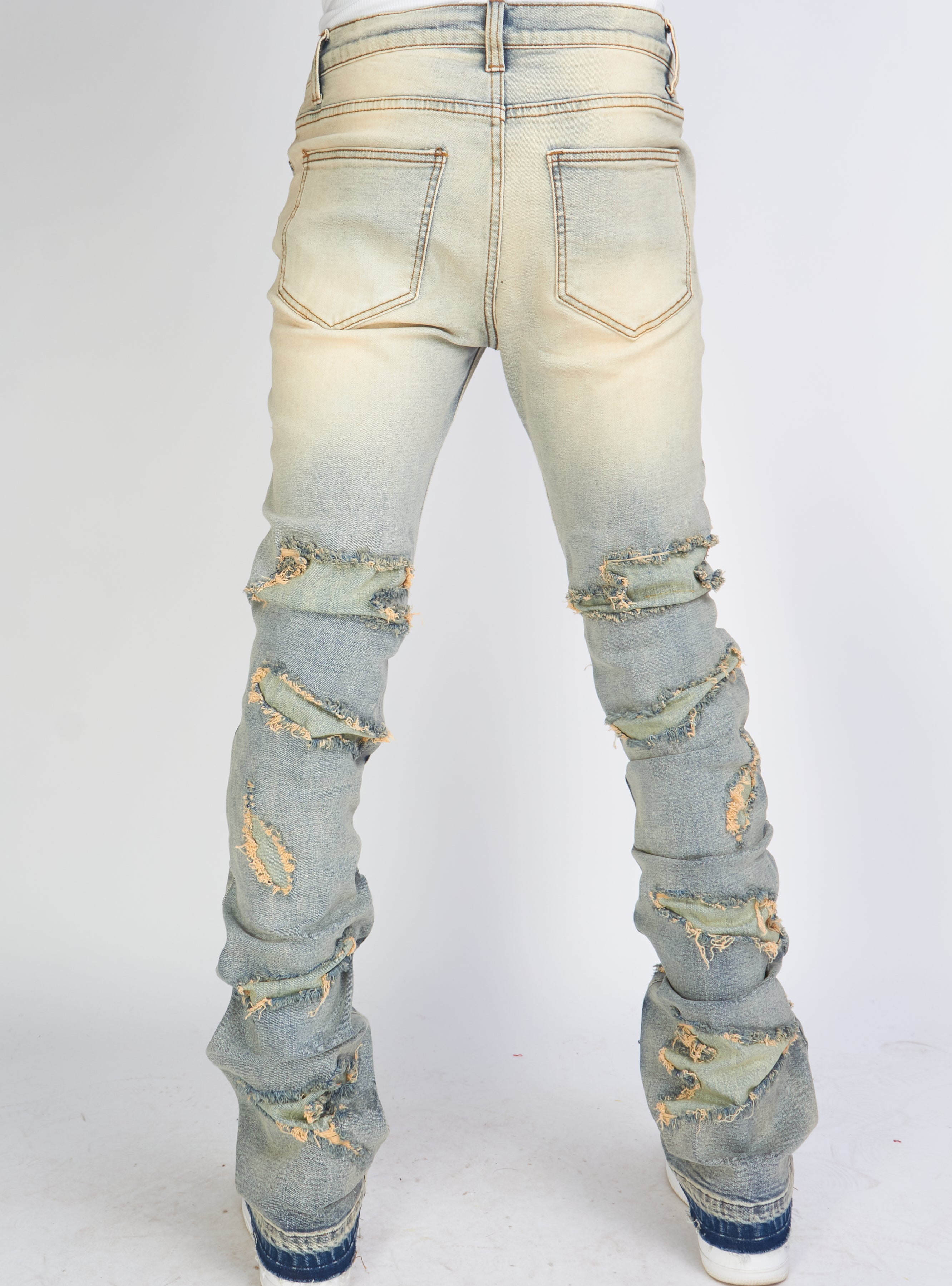 Politics Jeans - Galil - Vintage Wash - Stacked Distressed Denim  - 503