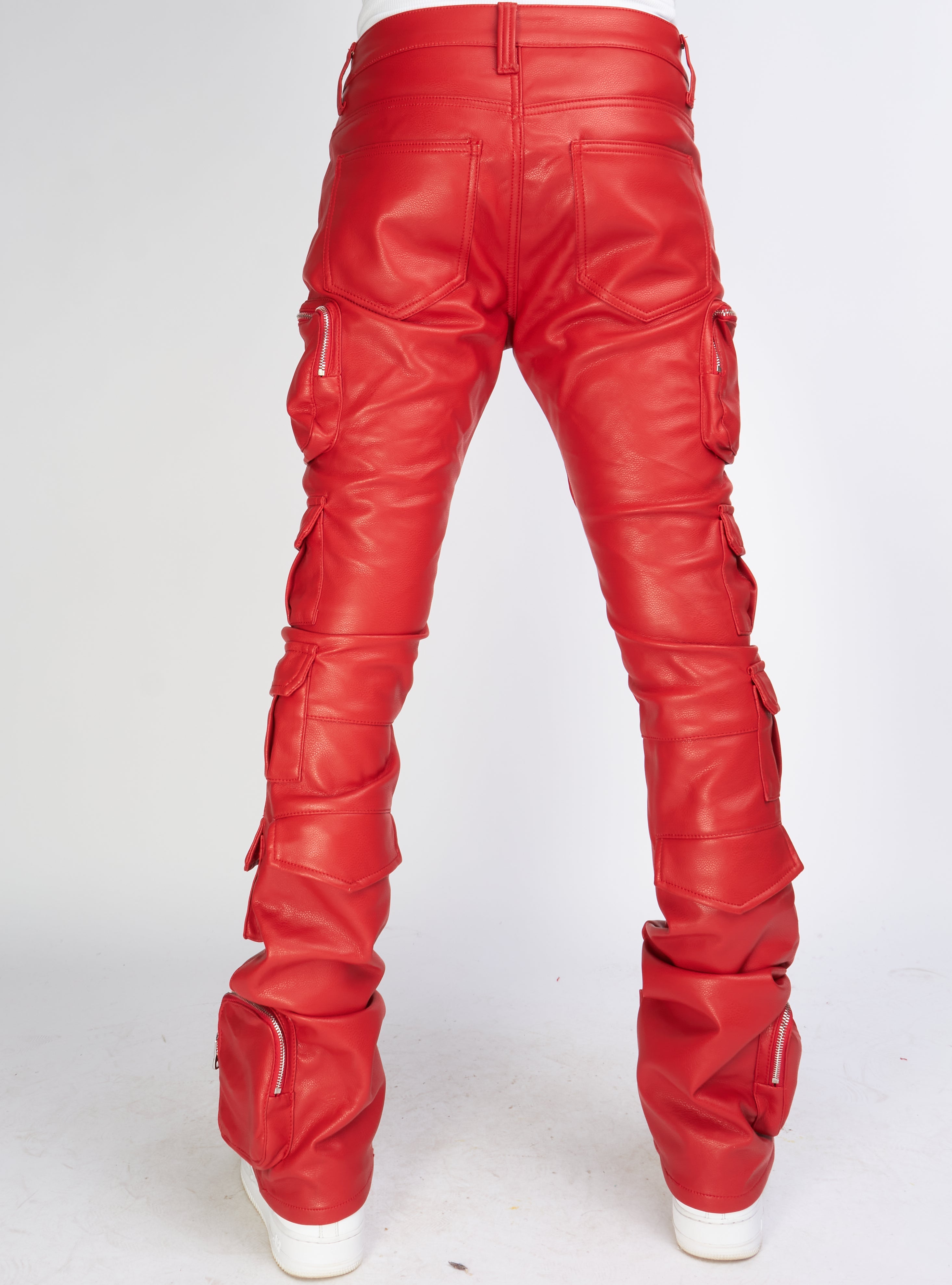 Politics Jeans - Florence Leather Cargo - Scarlet - 502