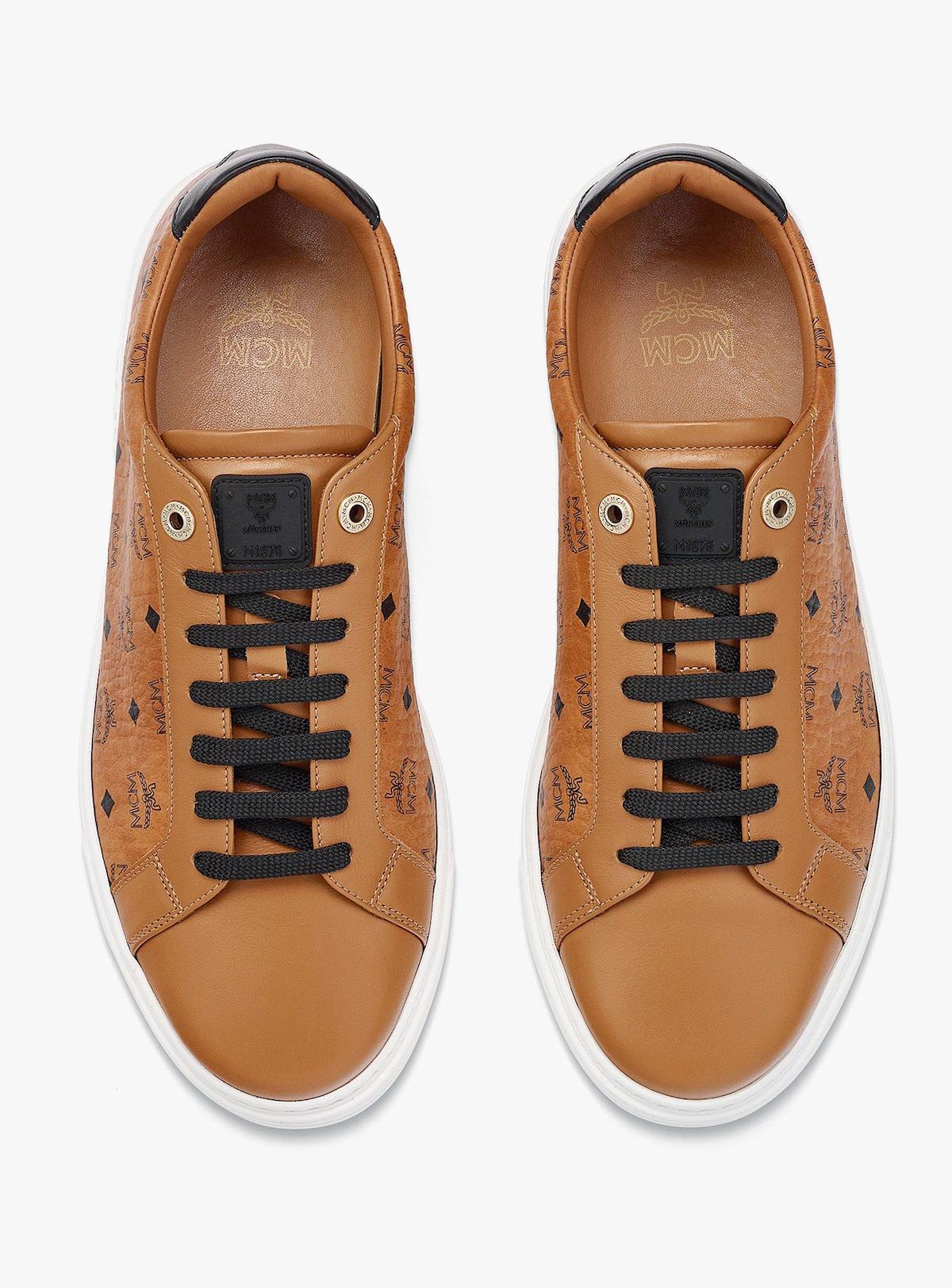 MCM Women Shoes - Terrain Lo Sneakers - Cognac - MESCSMM23CO