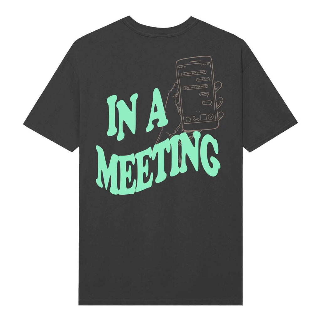 Outrank T-Shirt - Auto Reply - In A Meeting - Pirate Black - AR009