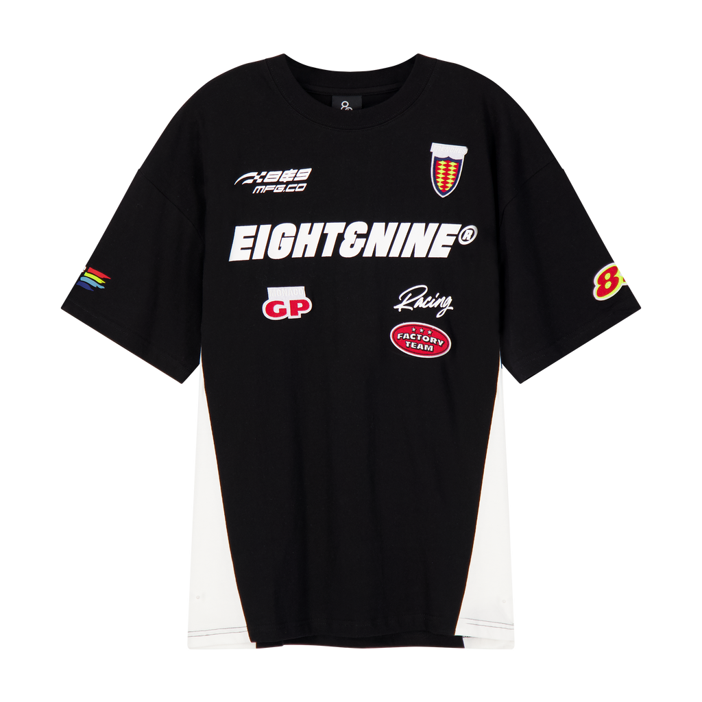 8&9 T-Shirt - Monte SS Moto - Black