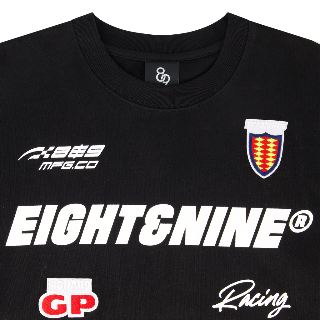 8&9 T-Shirt - Monte SS Moto - Black