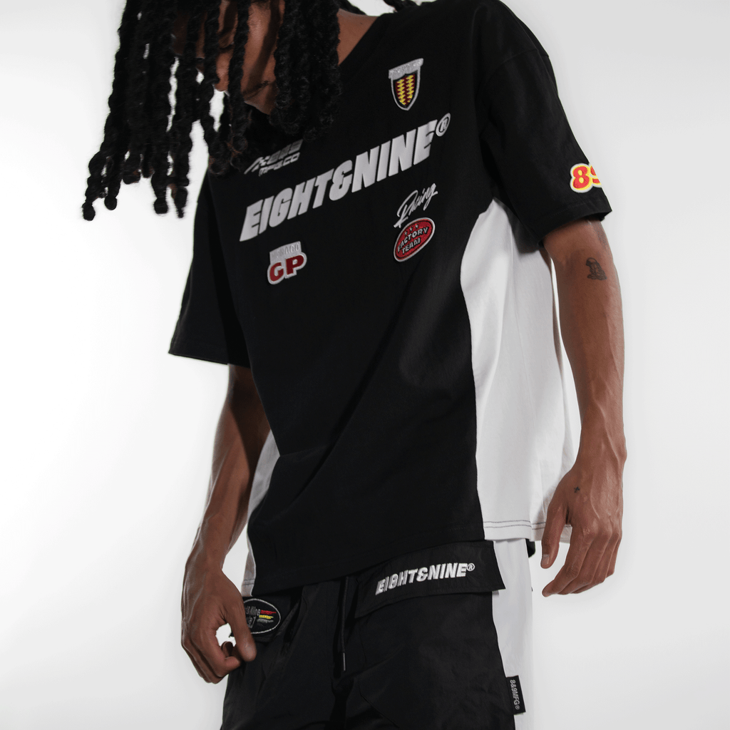 8&9 T-Shirt - Monte SS Moto - Black