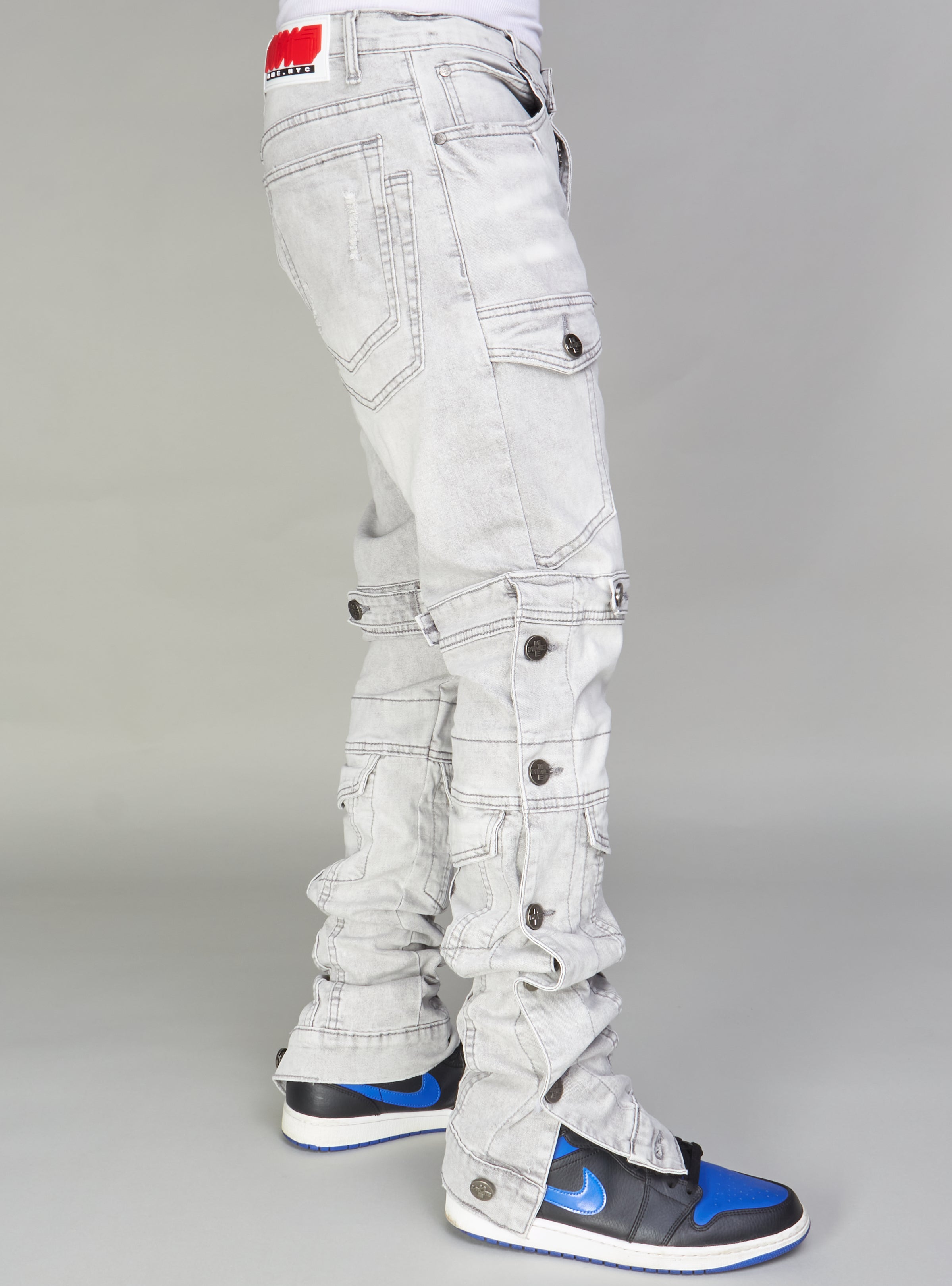 NME Jeans - Burr - Cargo Stacked -  Grey Wash - 503