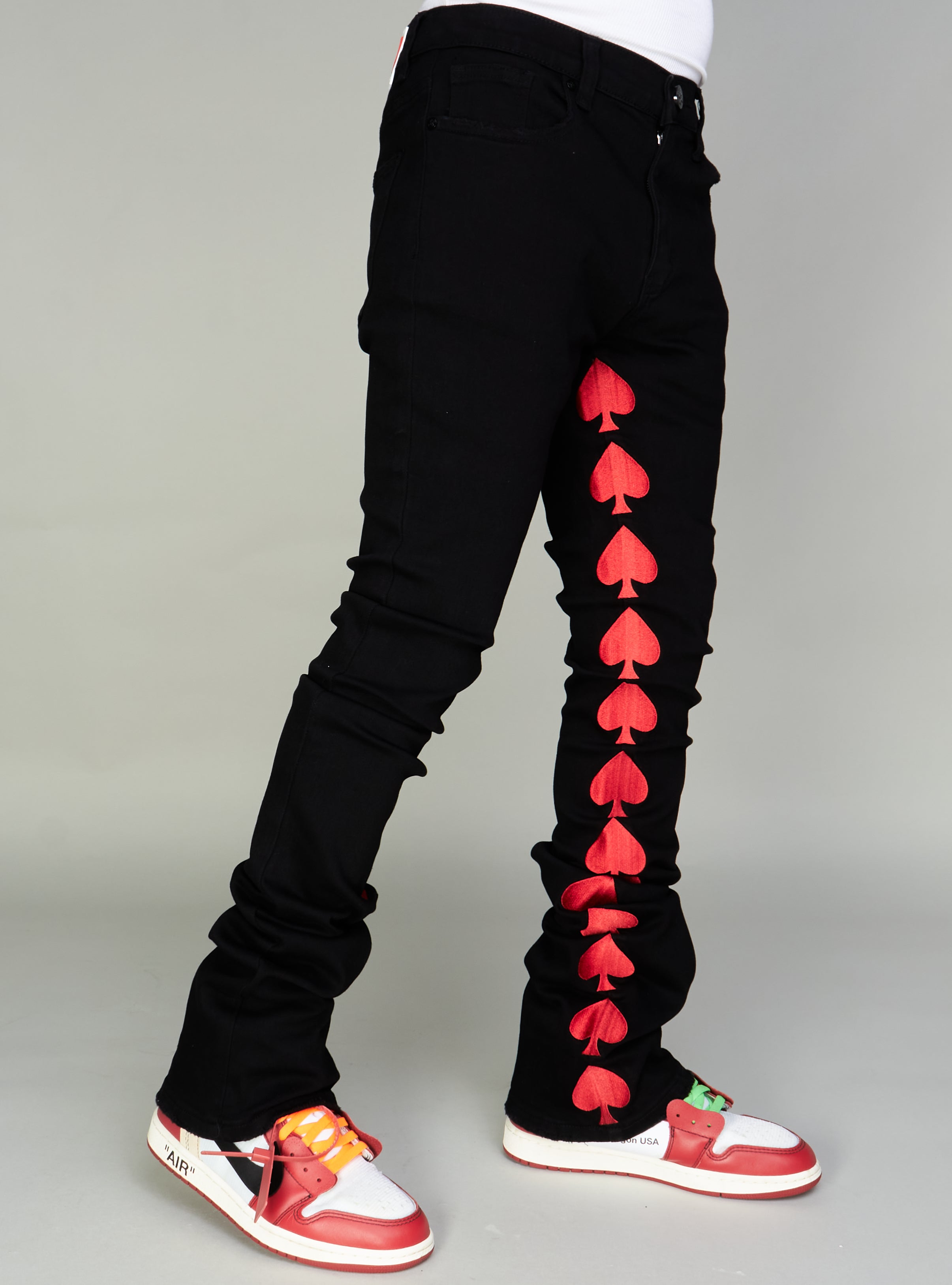 NME Jeans - Pryor - Stacked Black And Red - 503