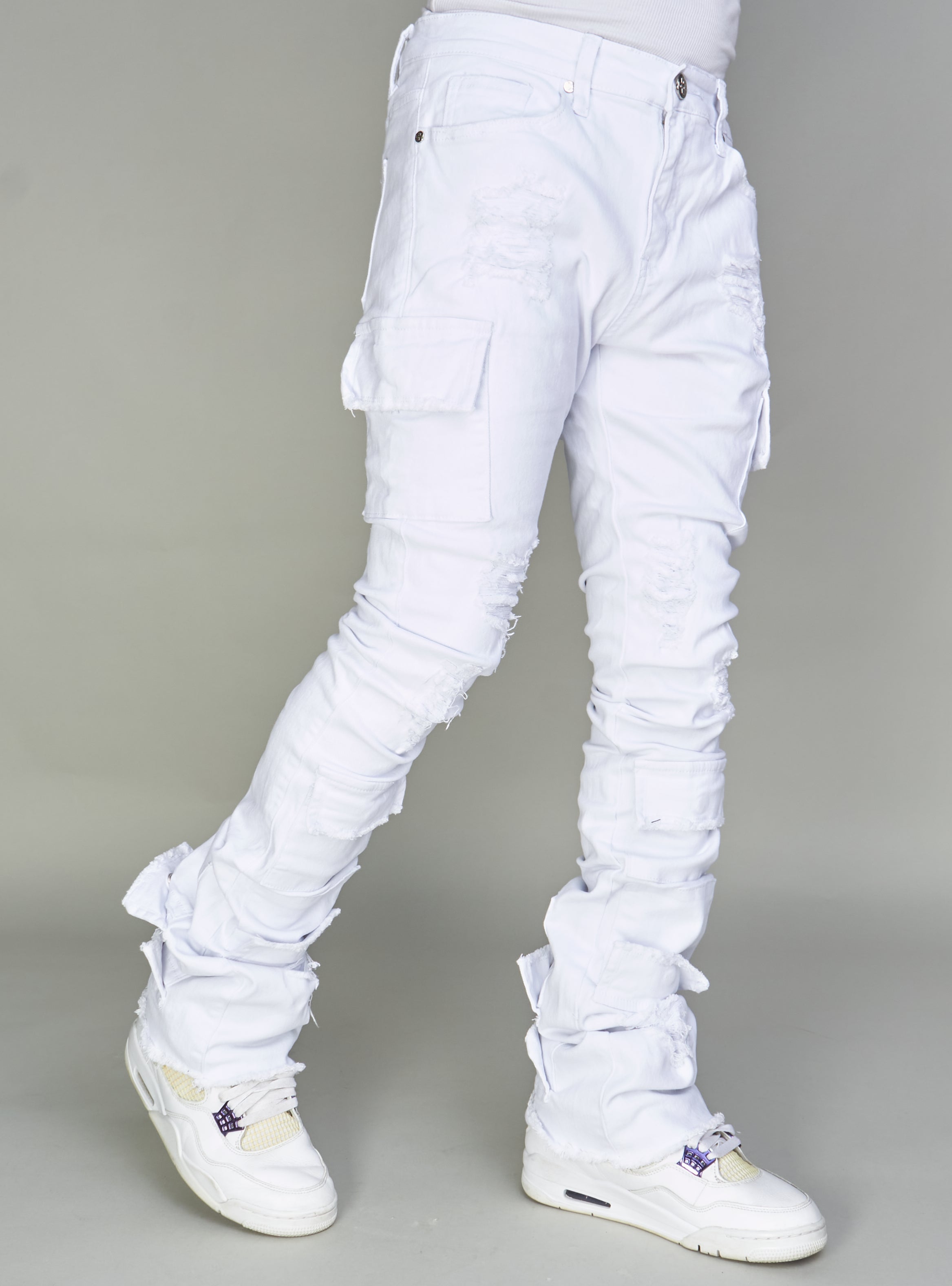 NME Jeans - Will - Stacked Cargo - White  - 501