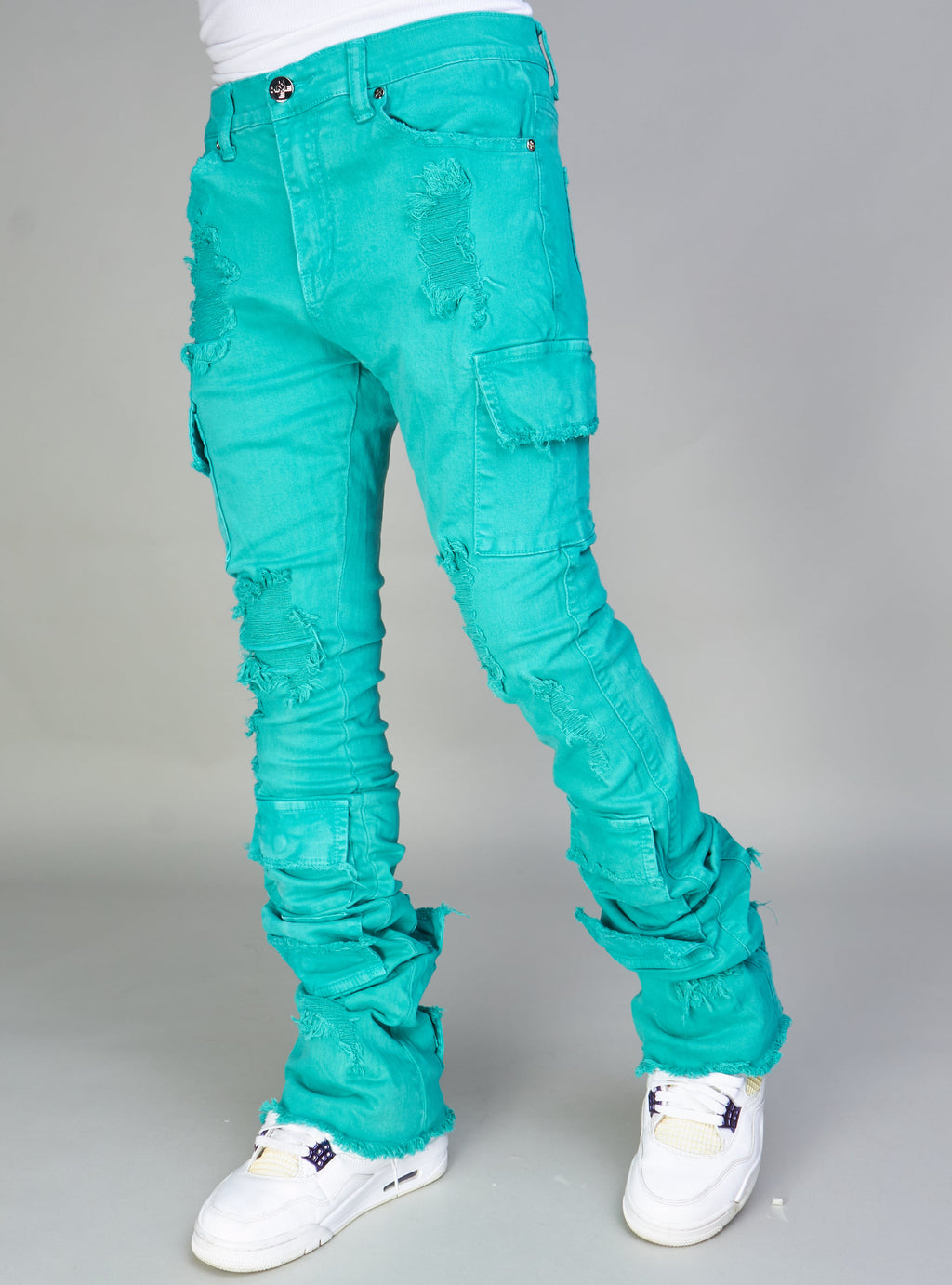 NME Jeans - Will - Stacked Cargo - Teal - 505