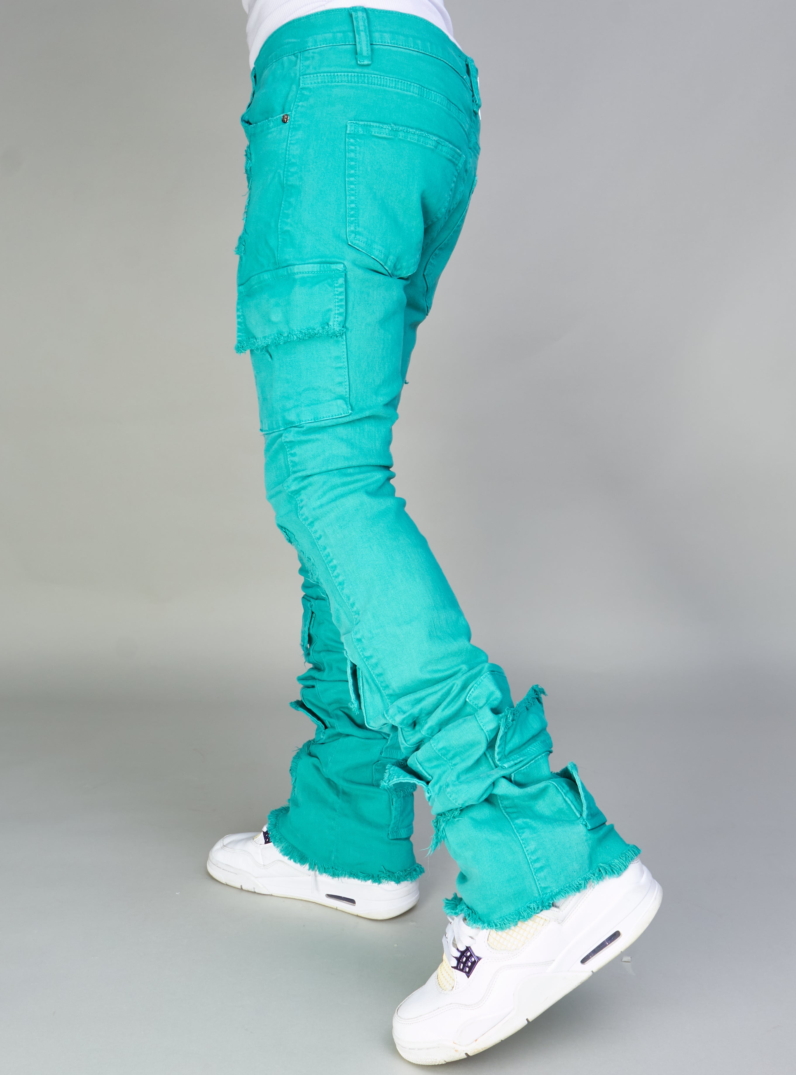 NME Jeans - Will - Stacked Cargo - Teal - 505