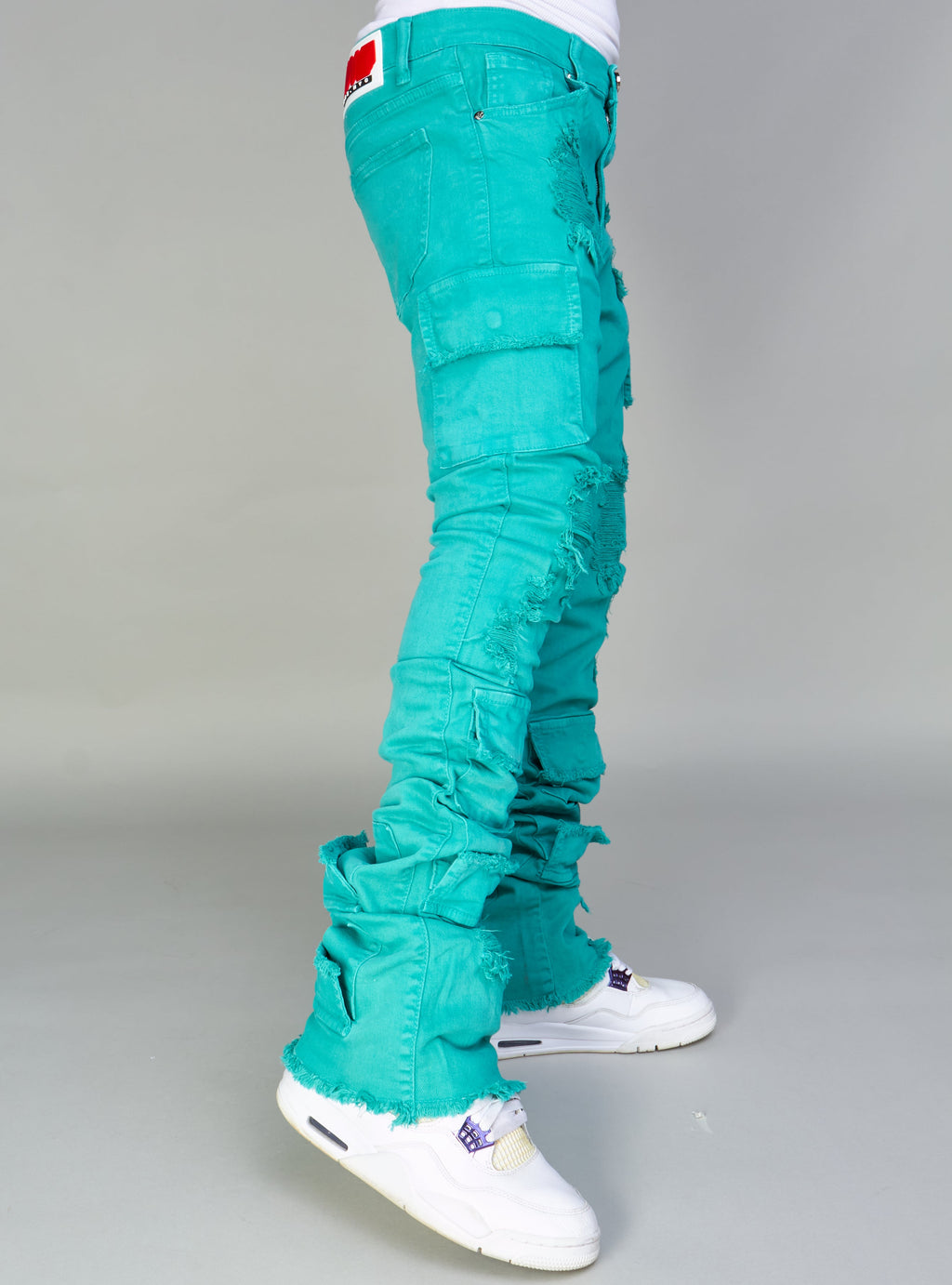 NME Jeans - Will - Stacked Cargo - Teal - 505