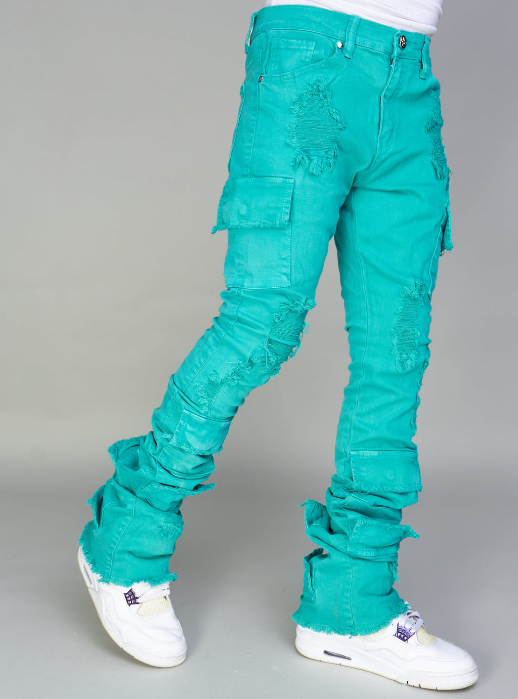 NME Jeans - Will - Stacked Cargo - Teal - 505