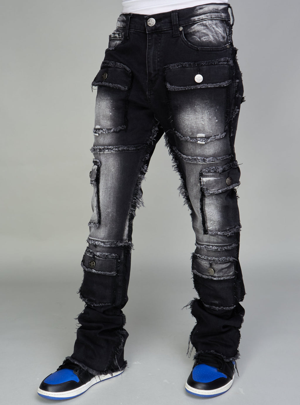 NME Jeans - Stokes - Stacked Cargo - Black Wash - 502