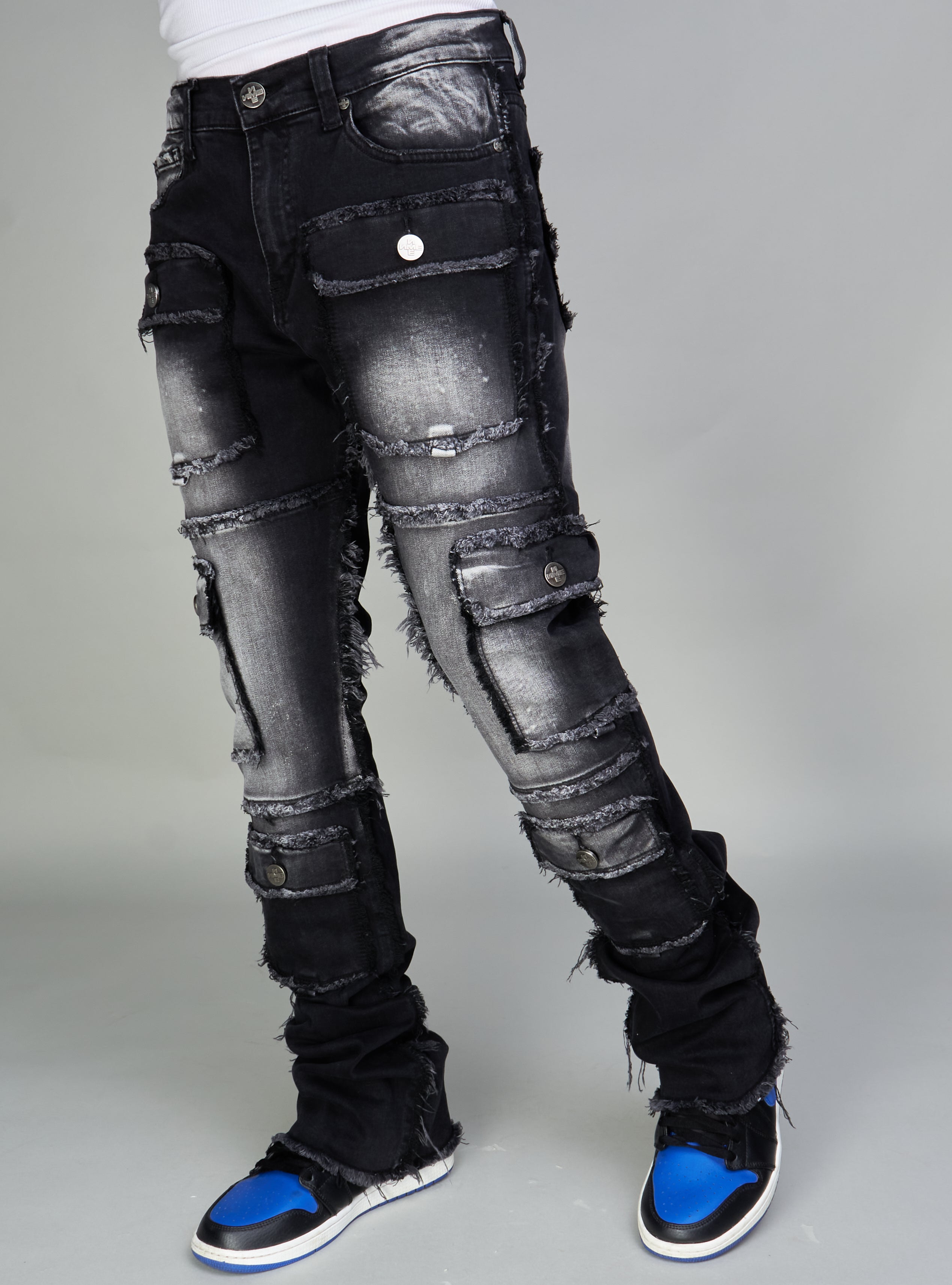 NME Jeans - Stokes - Stacked Cargo - Black Wash - 502