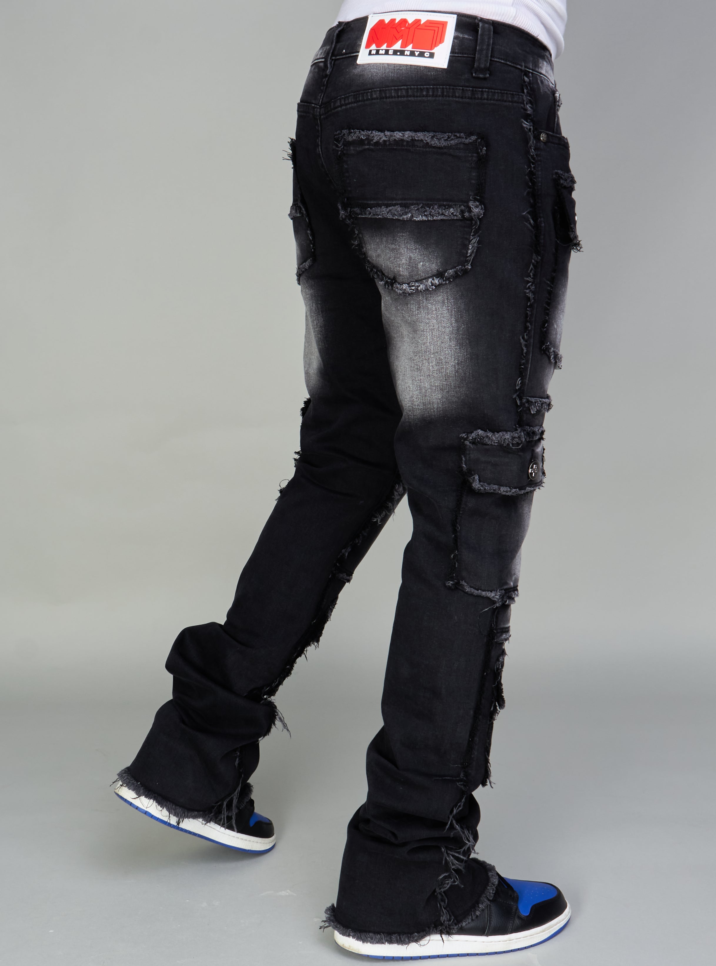 NME Jeans - Stokes - Stacked Cargo - Black Wash - 502