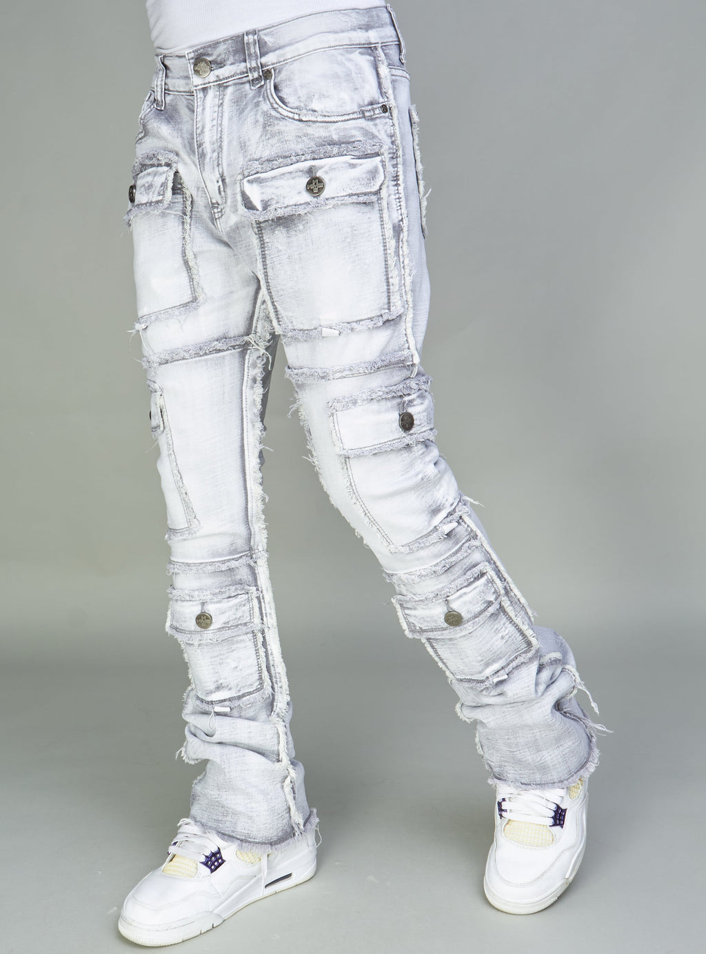NME Jeans - Stokes - Stacked Cargo - Grey Wash - 503