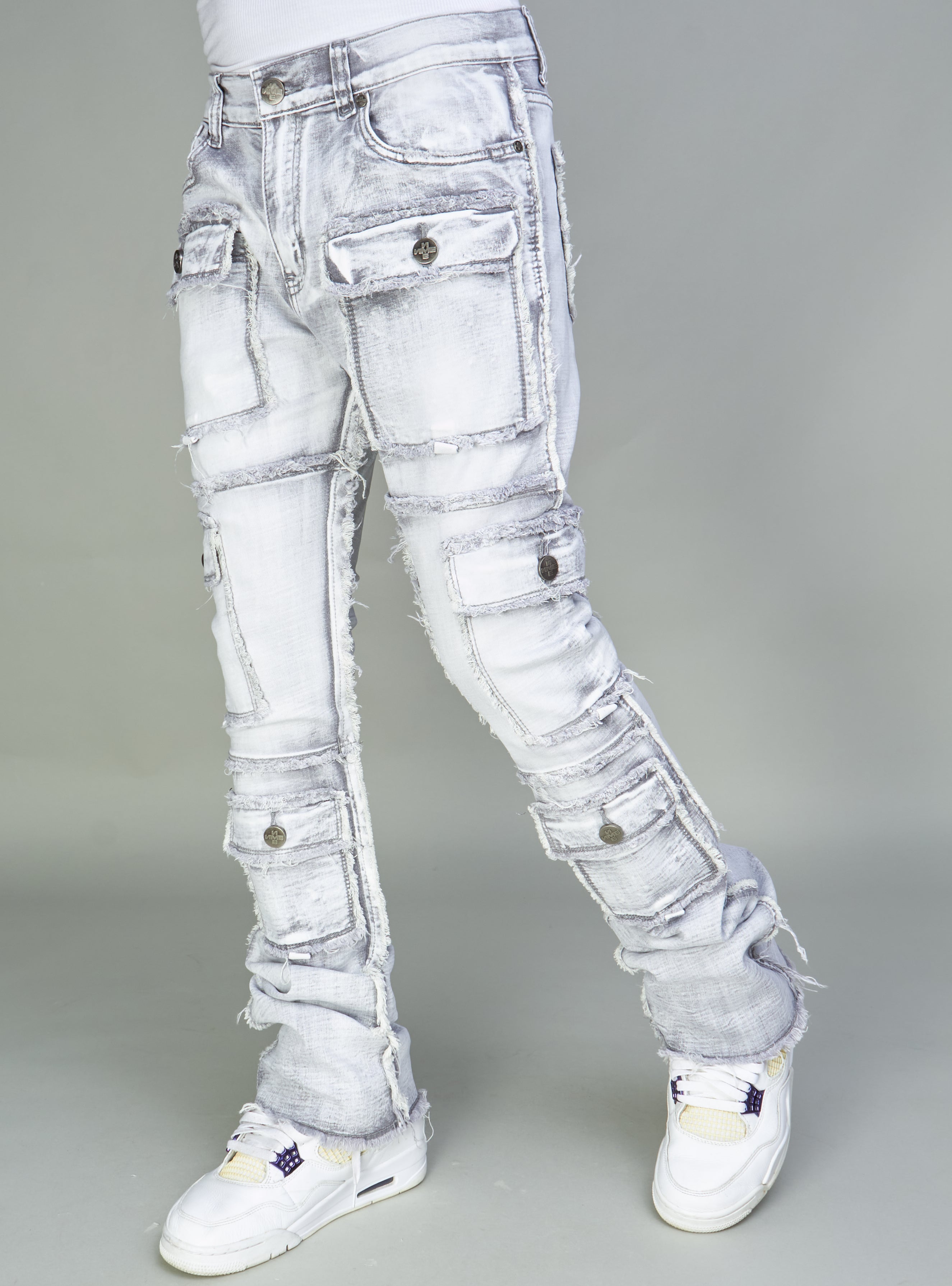 NME Jeans - Stokes - Stacked Cargo - Grey Wash - 503
