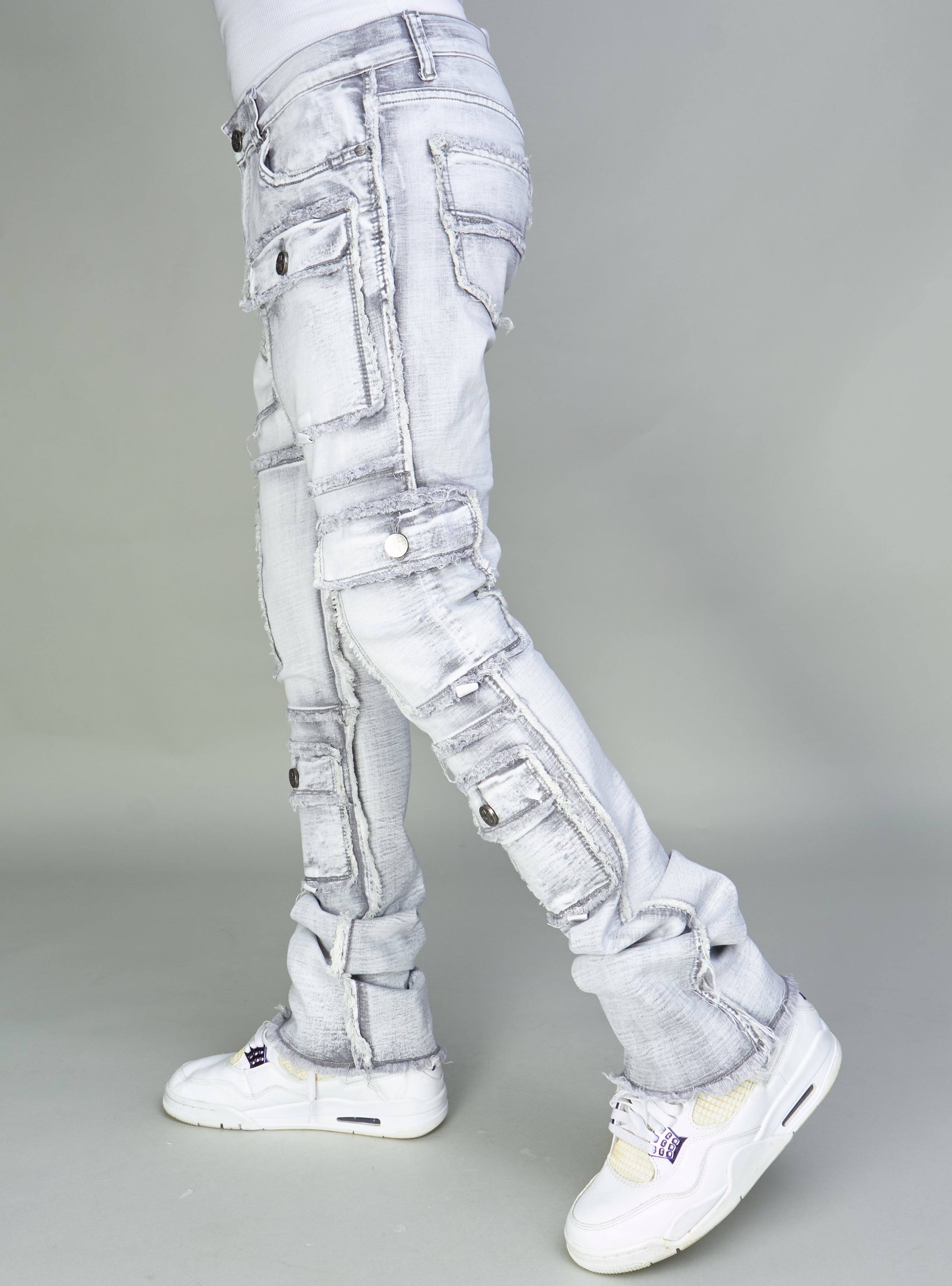 NME Jeans - Stokes - Stacked Cargo - Grey Wash - 503