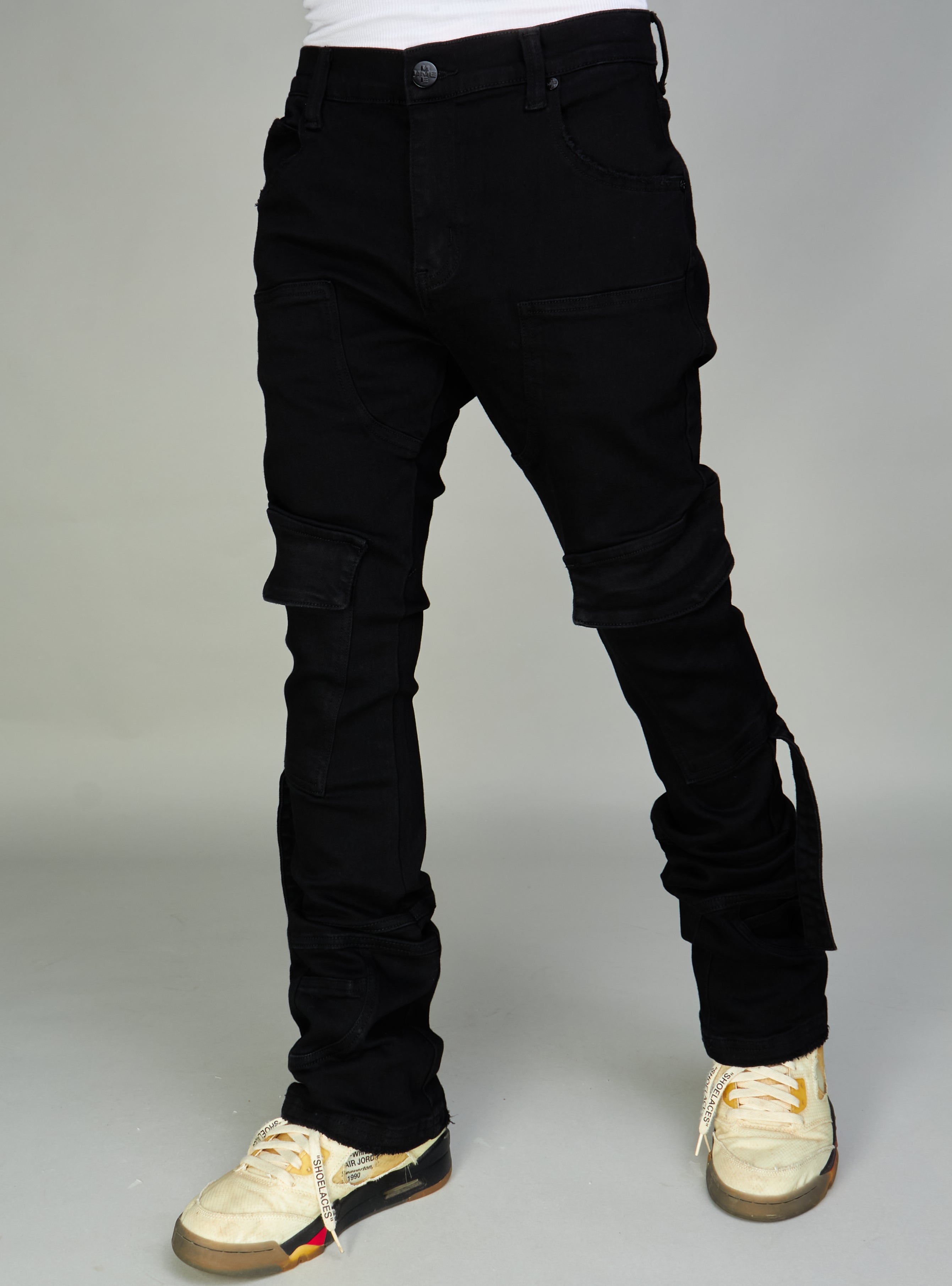 NME Jeans - Foxx - Cargo Stacked -  Black - 504