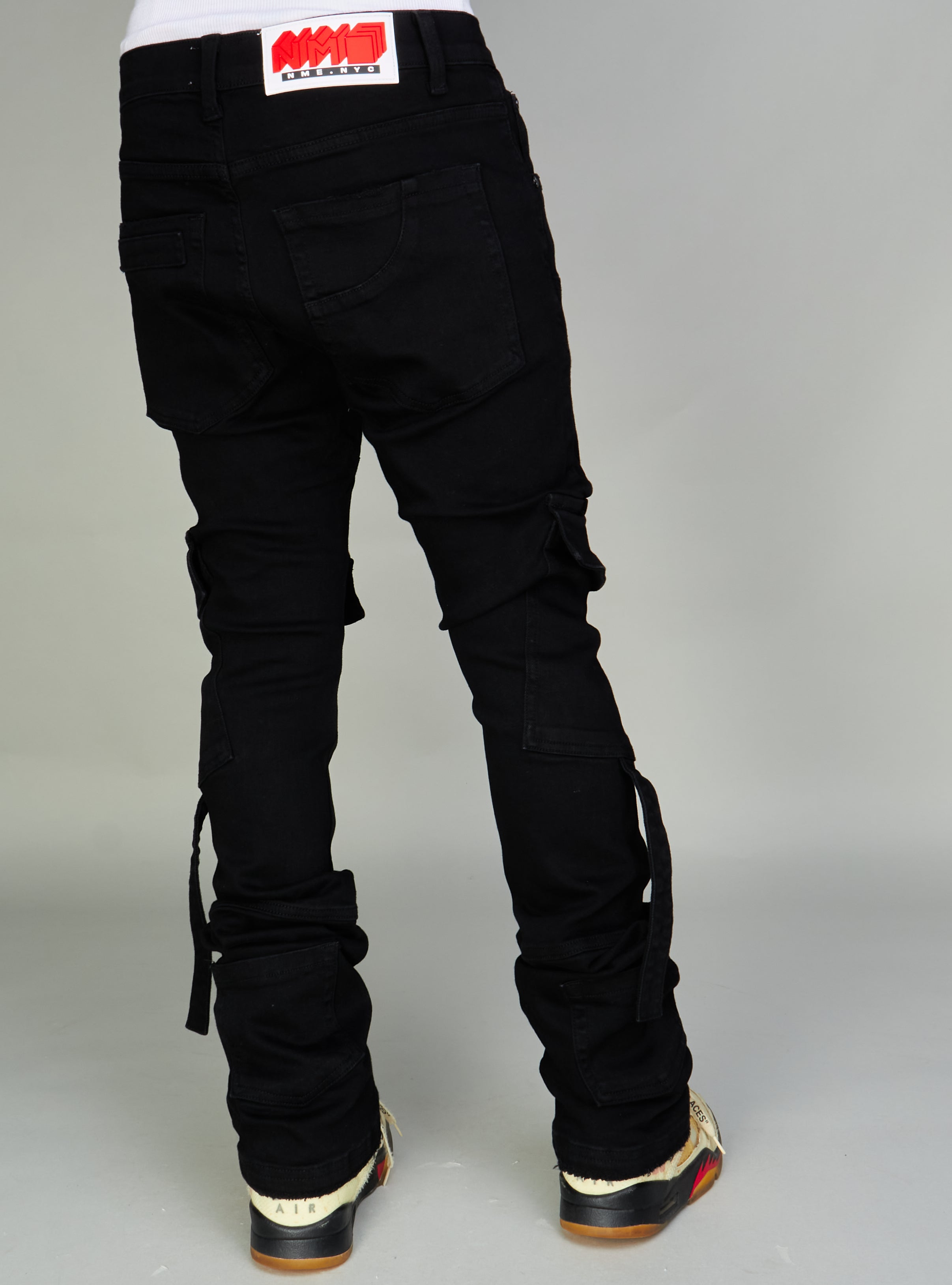 NME Jeans - Foxx - Cargo Stacked -  Black - 504