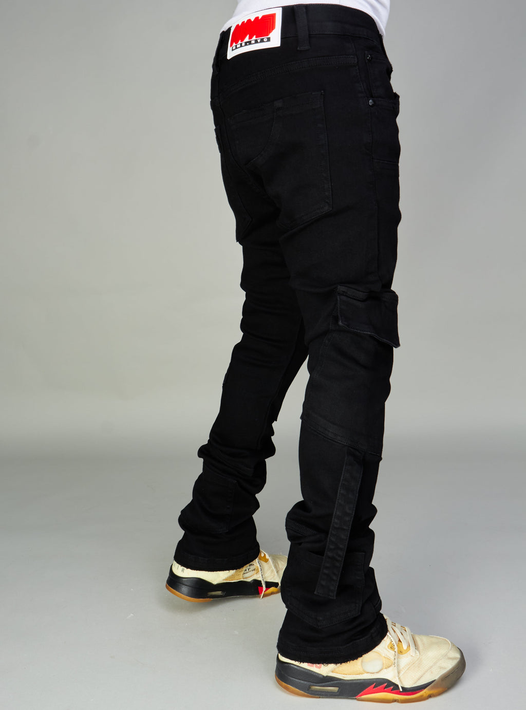NME Jeans - Foxx - Cargo Stacked -  Black - 504