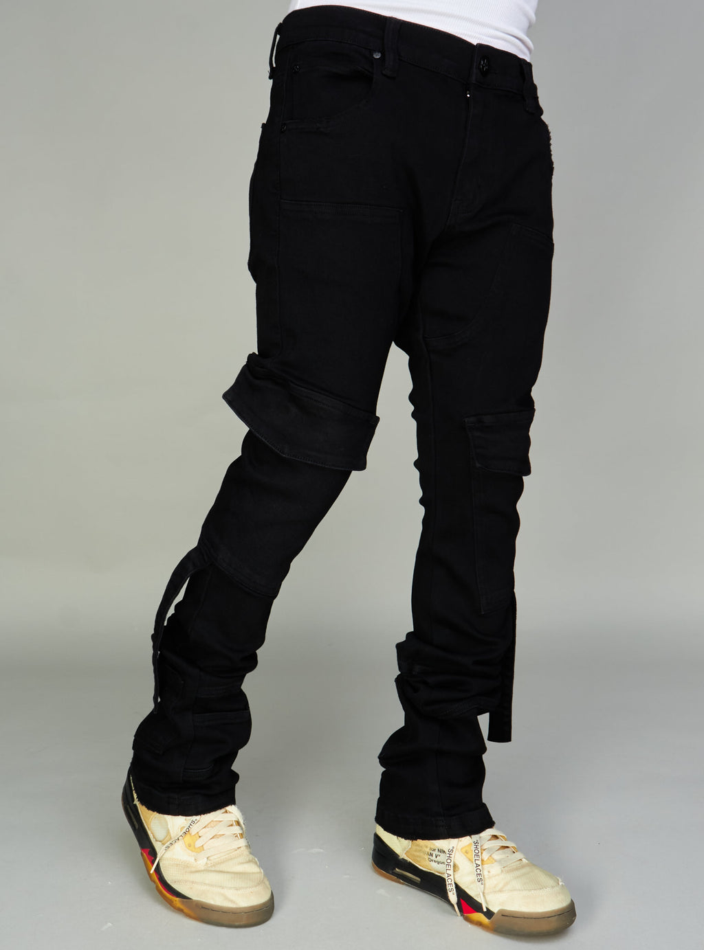 NME Jeans - Foxx - Cargo Stacked -  Black - 504