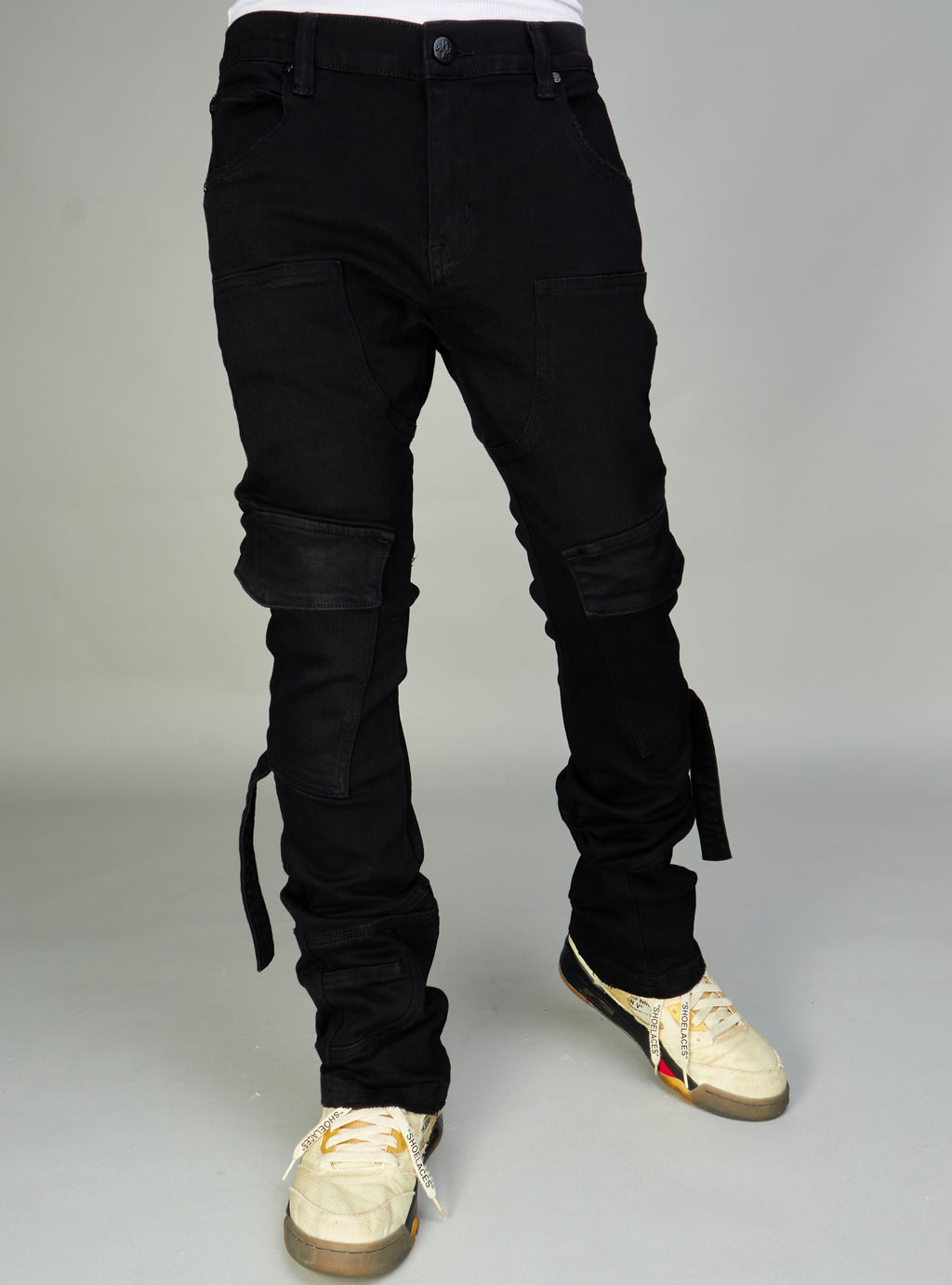 NME Jeans - Foxx - Cargo Stacked -  Black - 504