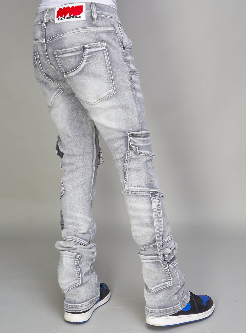 NME Jeans - Foxx - Cargo Stacked - Grey Wash - 502
