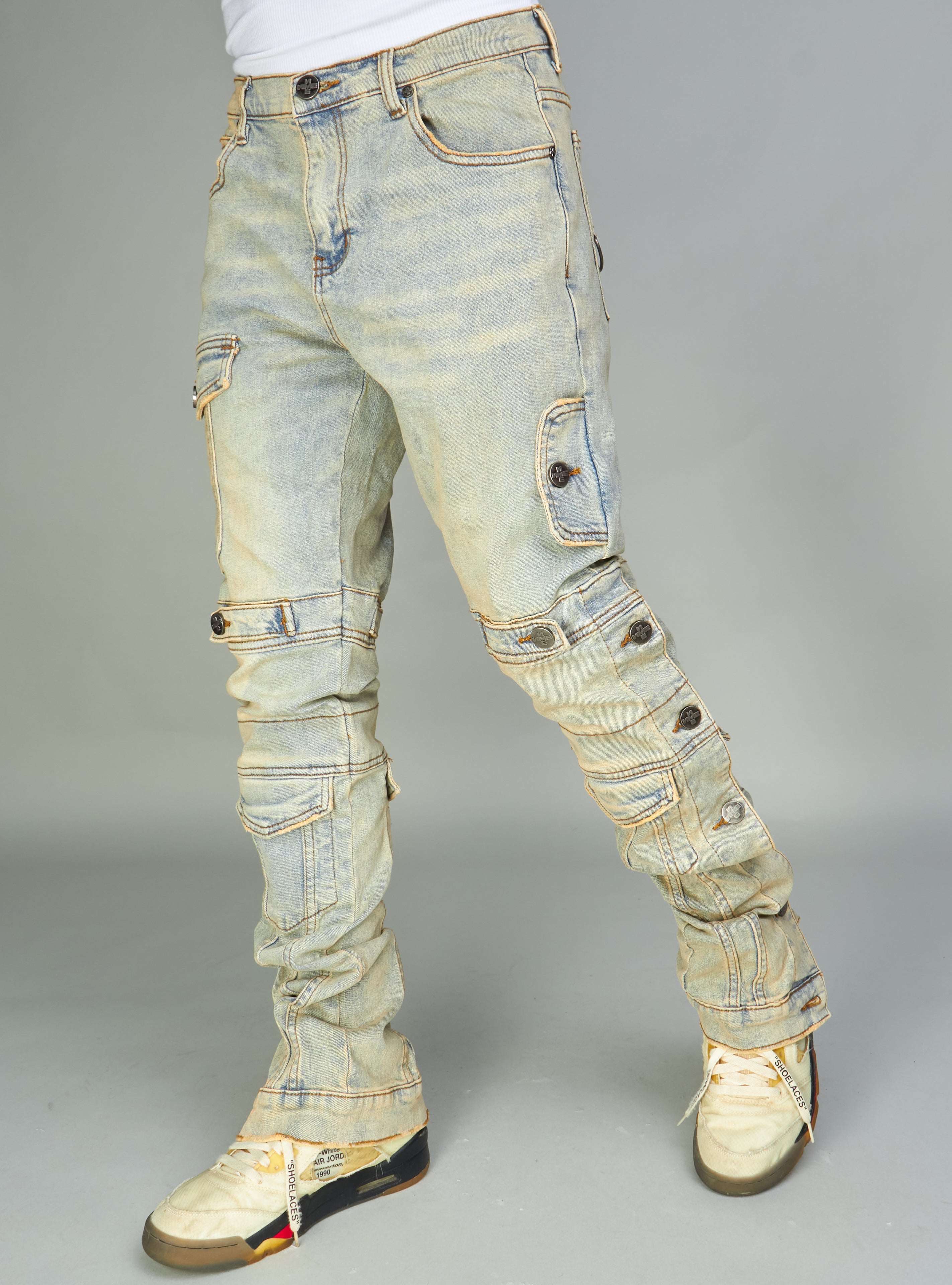 NME Jeans - Burr - Cargo Stacked - Vintage Wash - 502