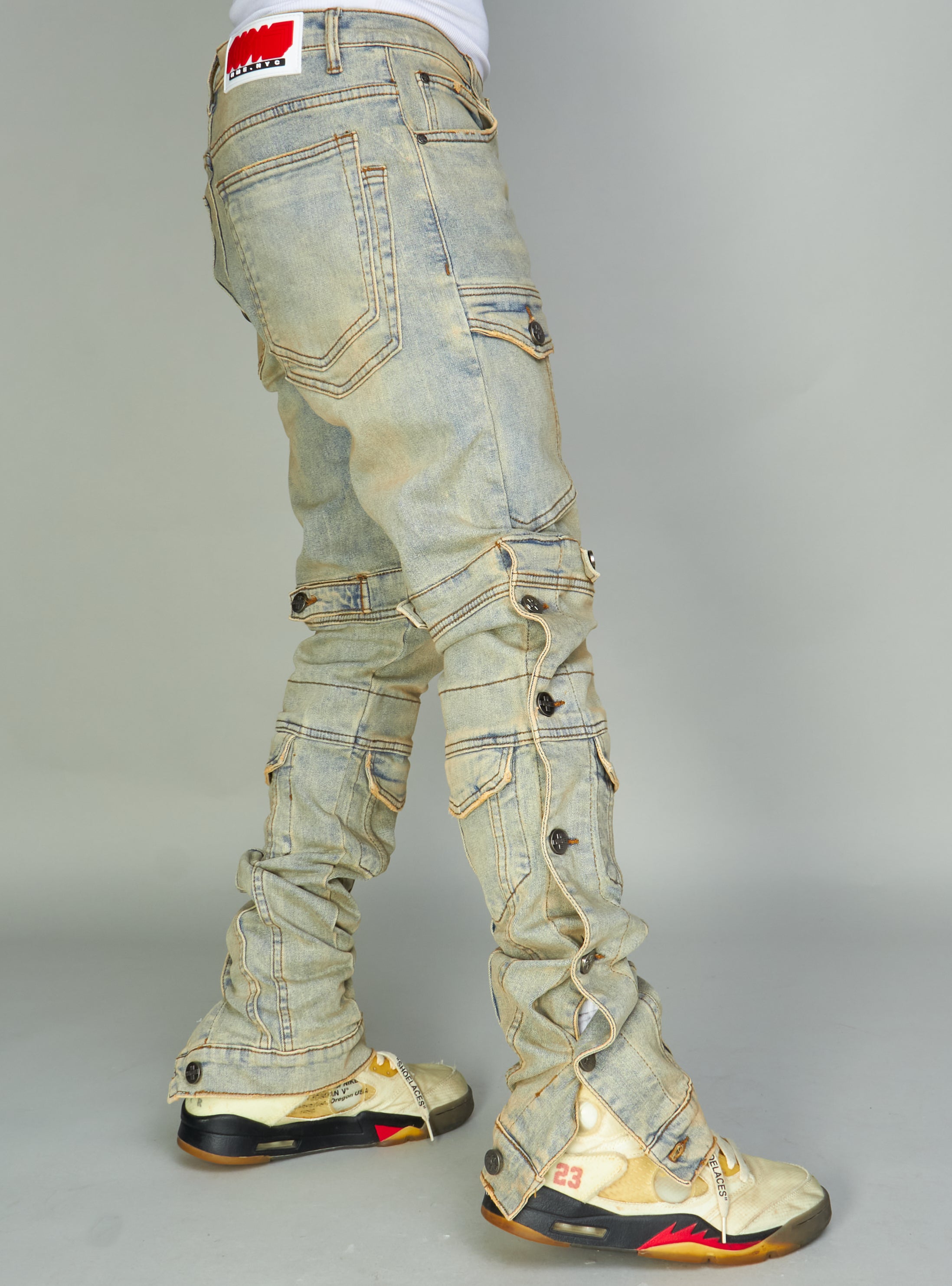 NME Jeans - Burr - Cargo Stacked - Vintage Wash - 502