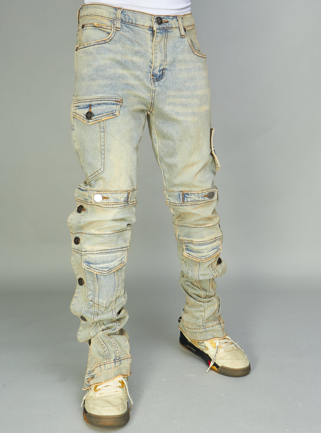NME Jeans - Burr - Cargo Stacked - Vintage Wash - 502